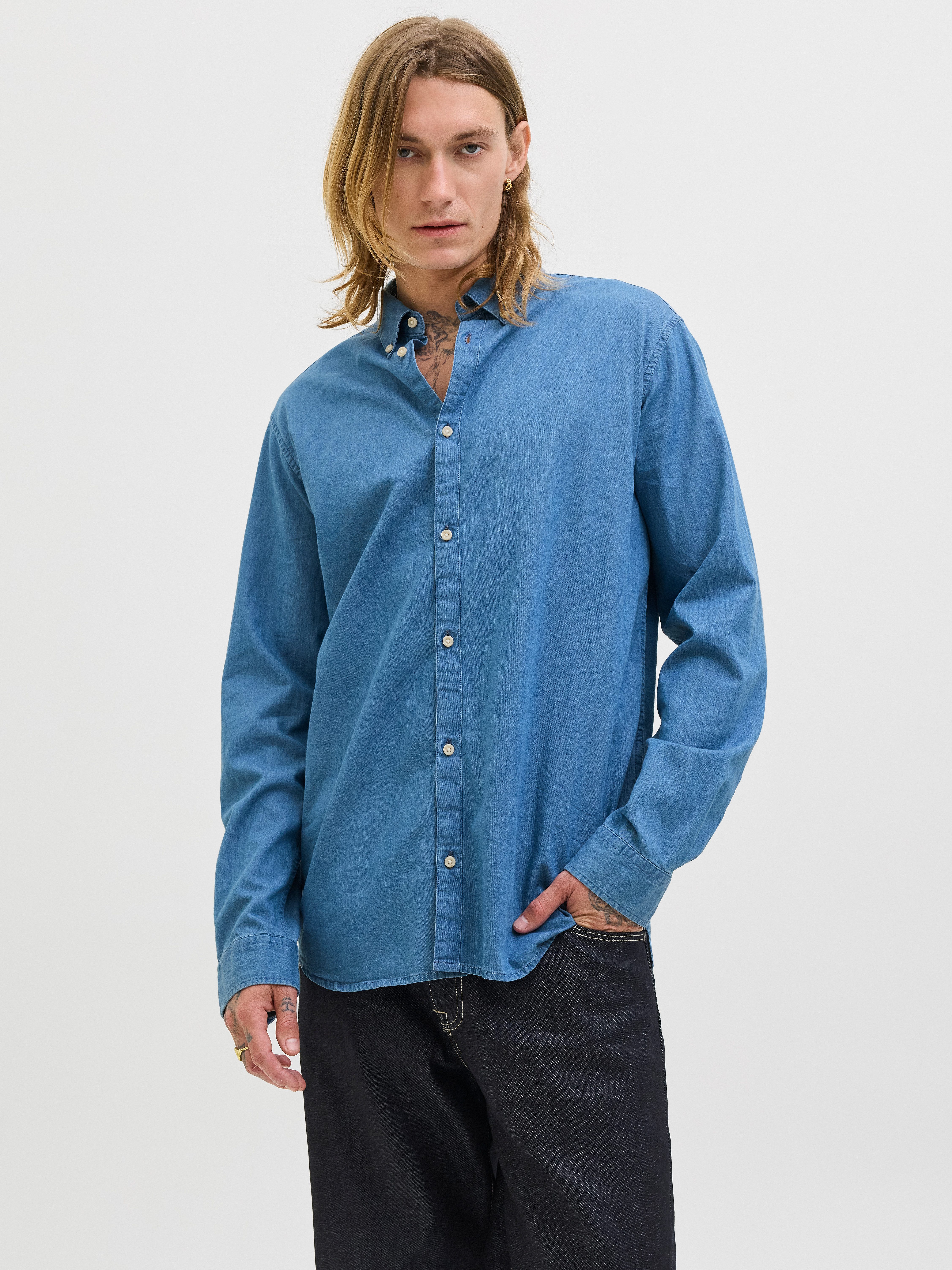 Jack & Jones Langarmhemd JJEPERFECT DENIM SHIRT LS NOOS günstig online kaufen