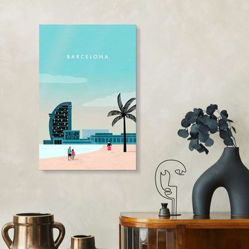 Posterlounge Acrylglasbild Katinka Reinke, Barcelona Illustration, Wohnzimmer Minimalistisch Illustration