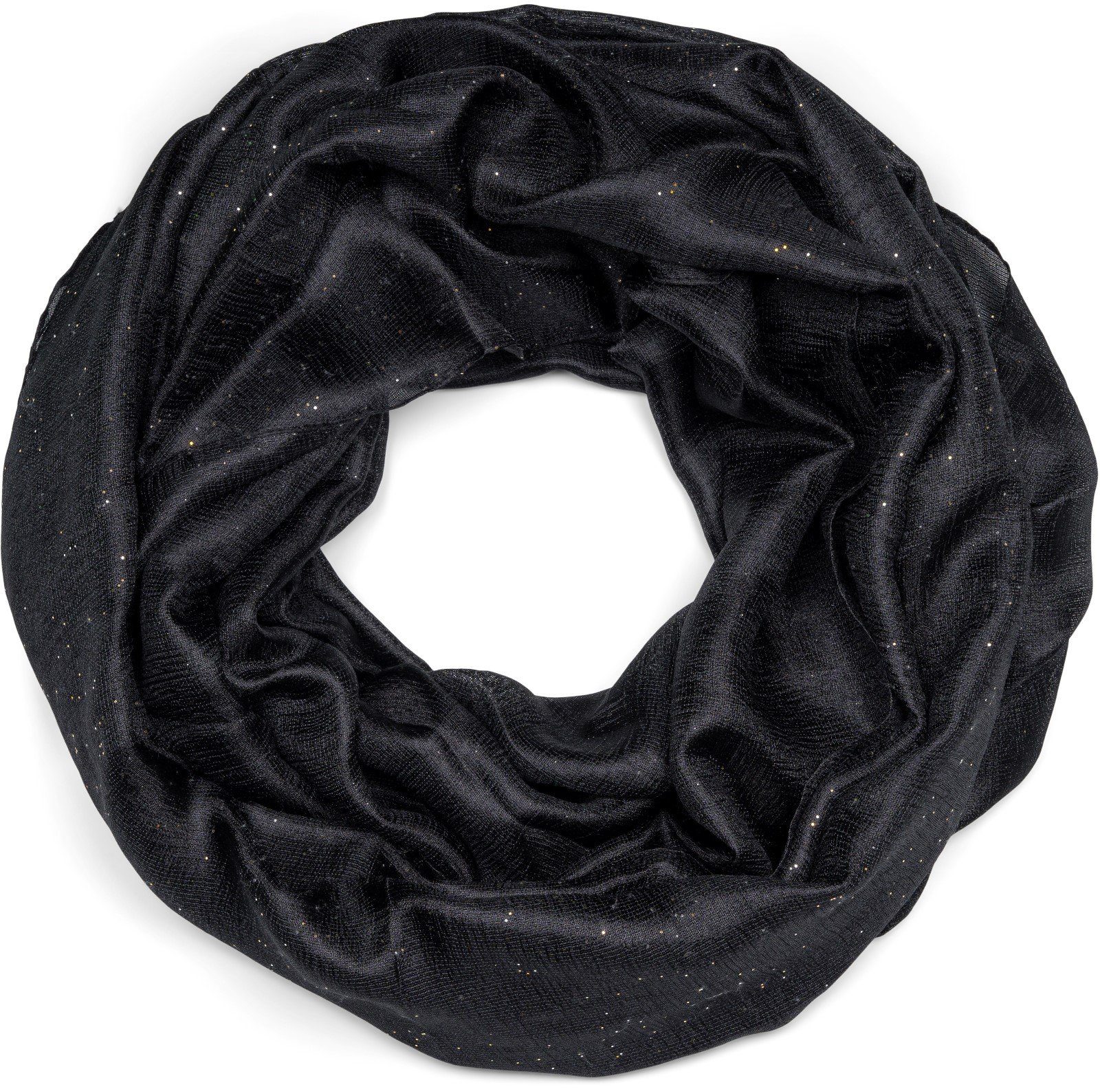 styleBREAKER Loop Seidiger Einfarbiger Loop Glitzer, (1-St) günstig online kaufen