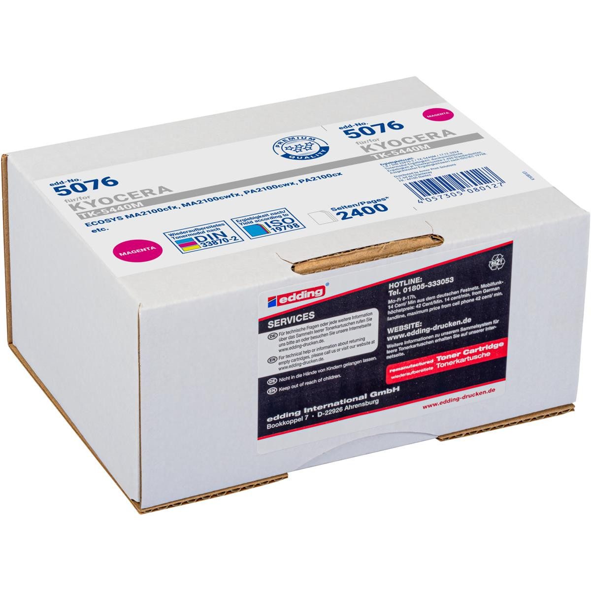 edding Tonerpatrone edding 18-5076 edding magenta Toner kompatibel zu KYOCERA TK-5440M