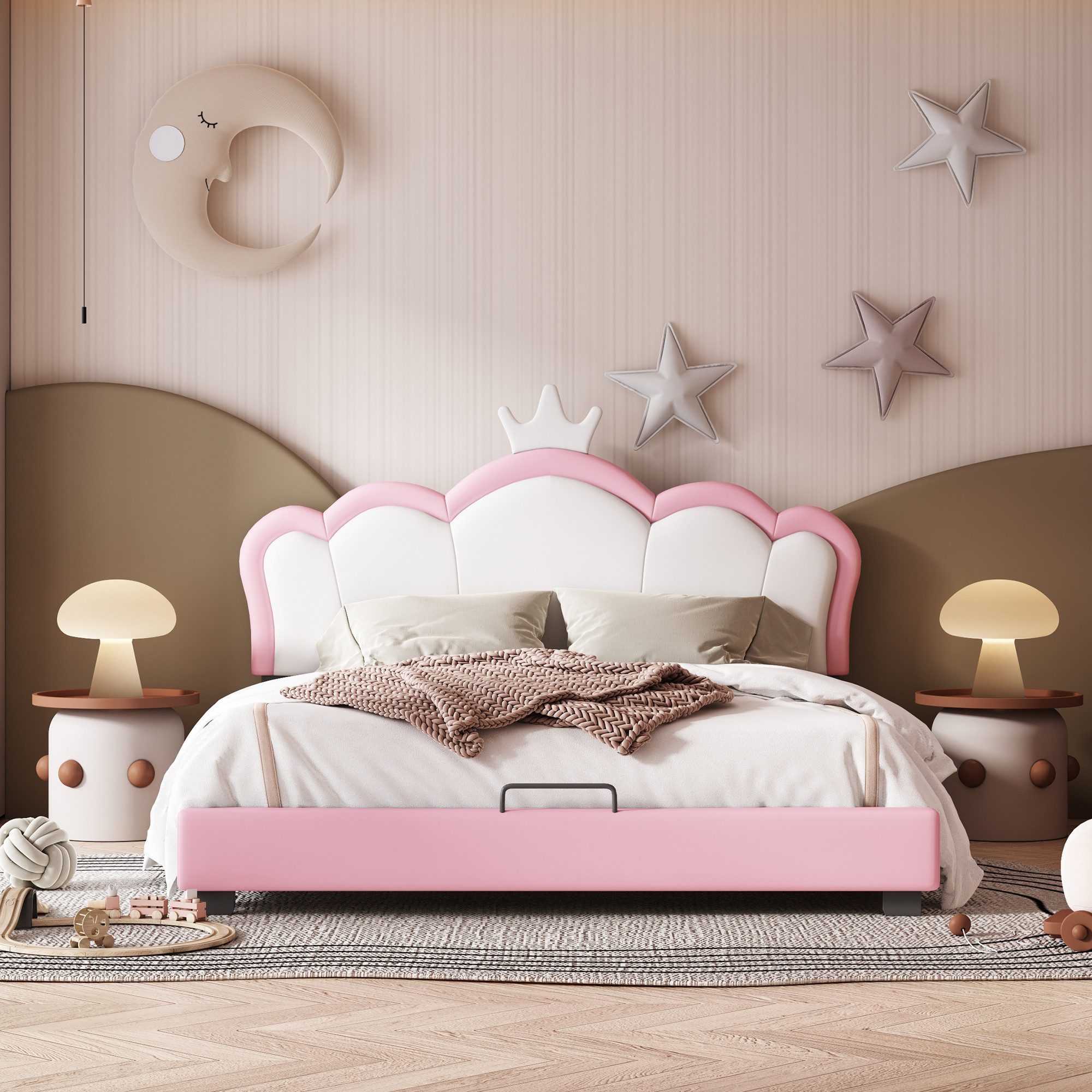 REDOM Bett Kinderbett Polsterbett Gästebett 90*200cm günstig online kaufen