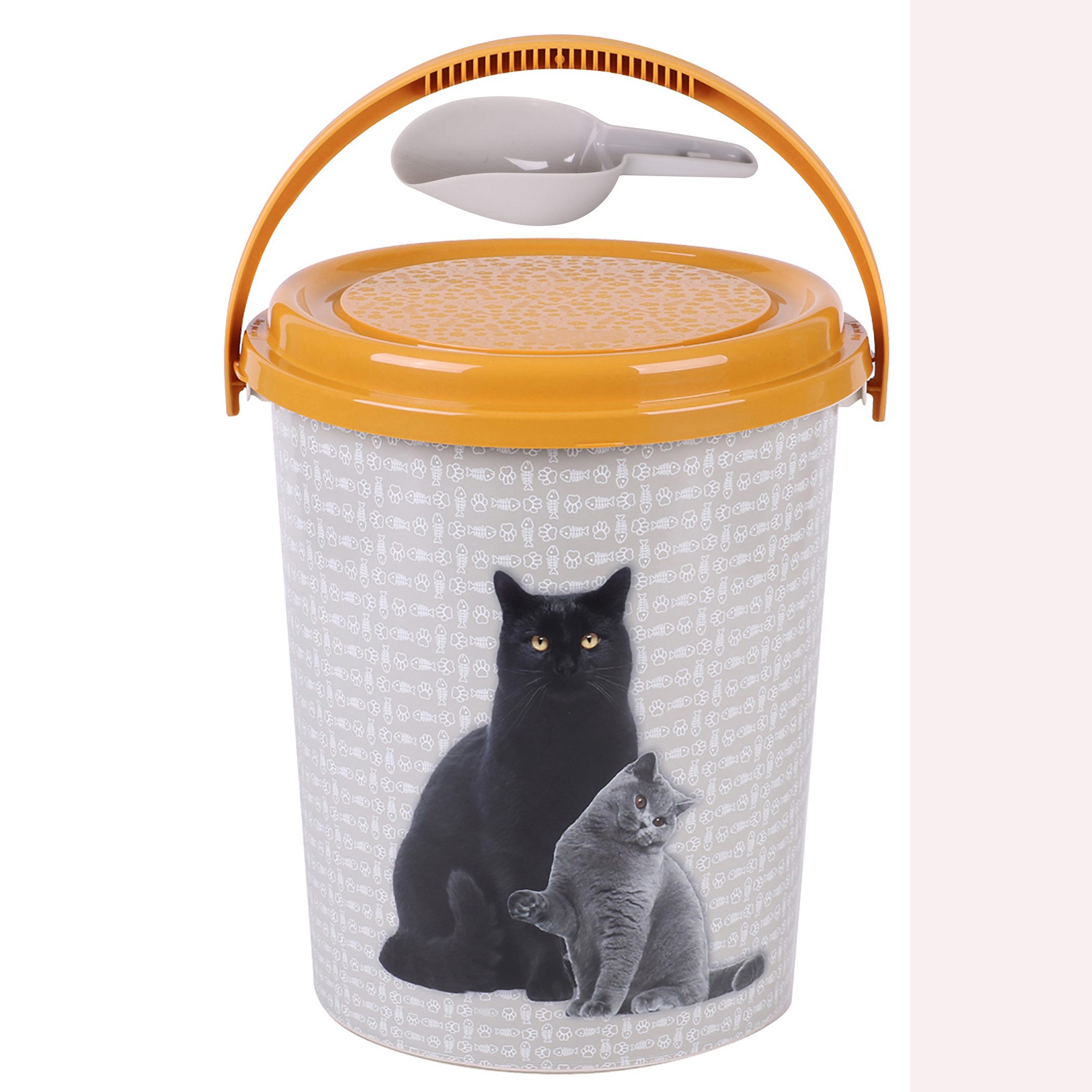 Futterbehälter Tierfutter Eimer für Hunde Katzen Tierfutterbox Tierfutteraufbewahrung