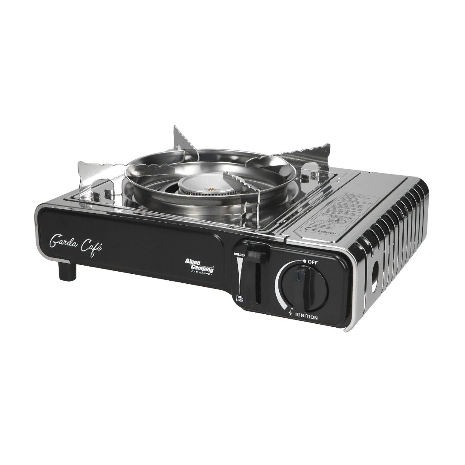 Alpen Camping Gaskocher GRAND CAFE, Tragbarer Gas-Touristenkocher für Gaskartusche