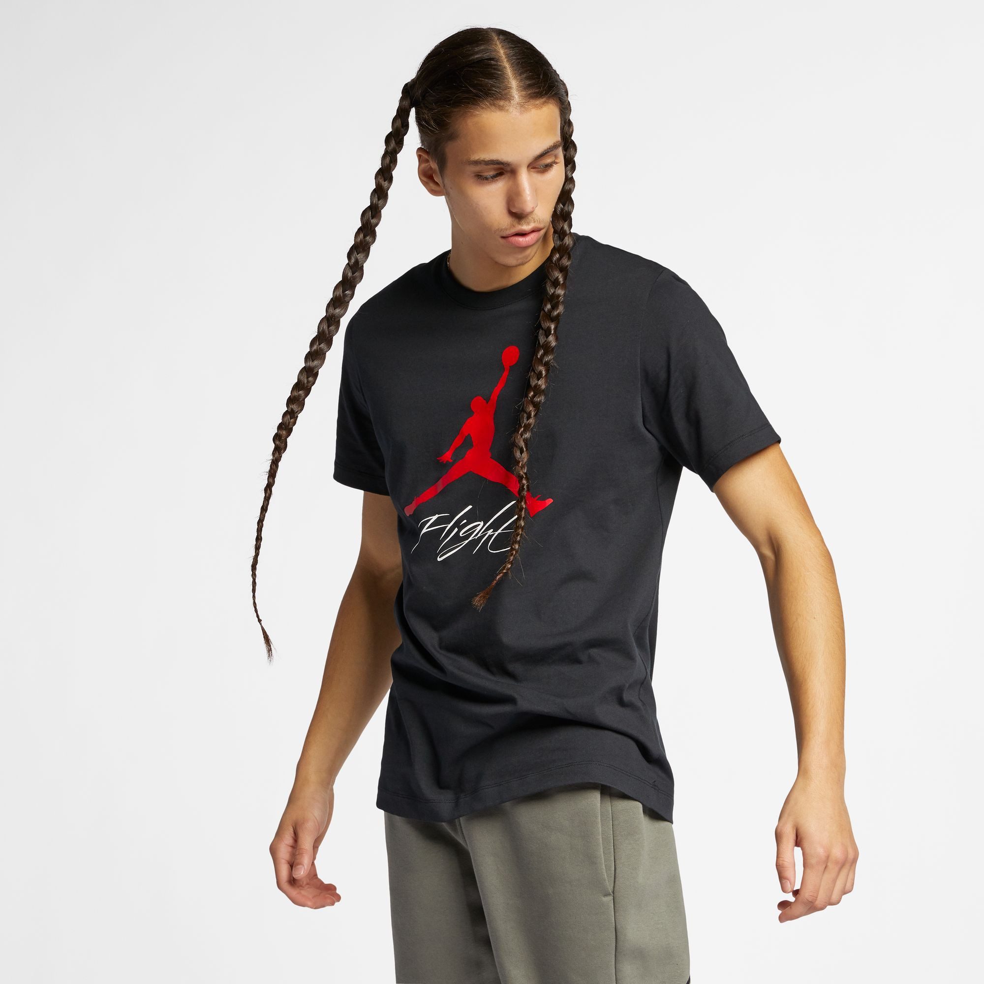 Jordan Trainingsshirt Jordan Jumpman Flight Men's T-Shirt für Laufen und Fitness, mit Rundhalsausschnitt, aus Baumwolle