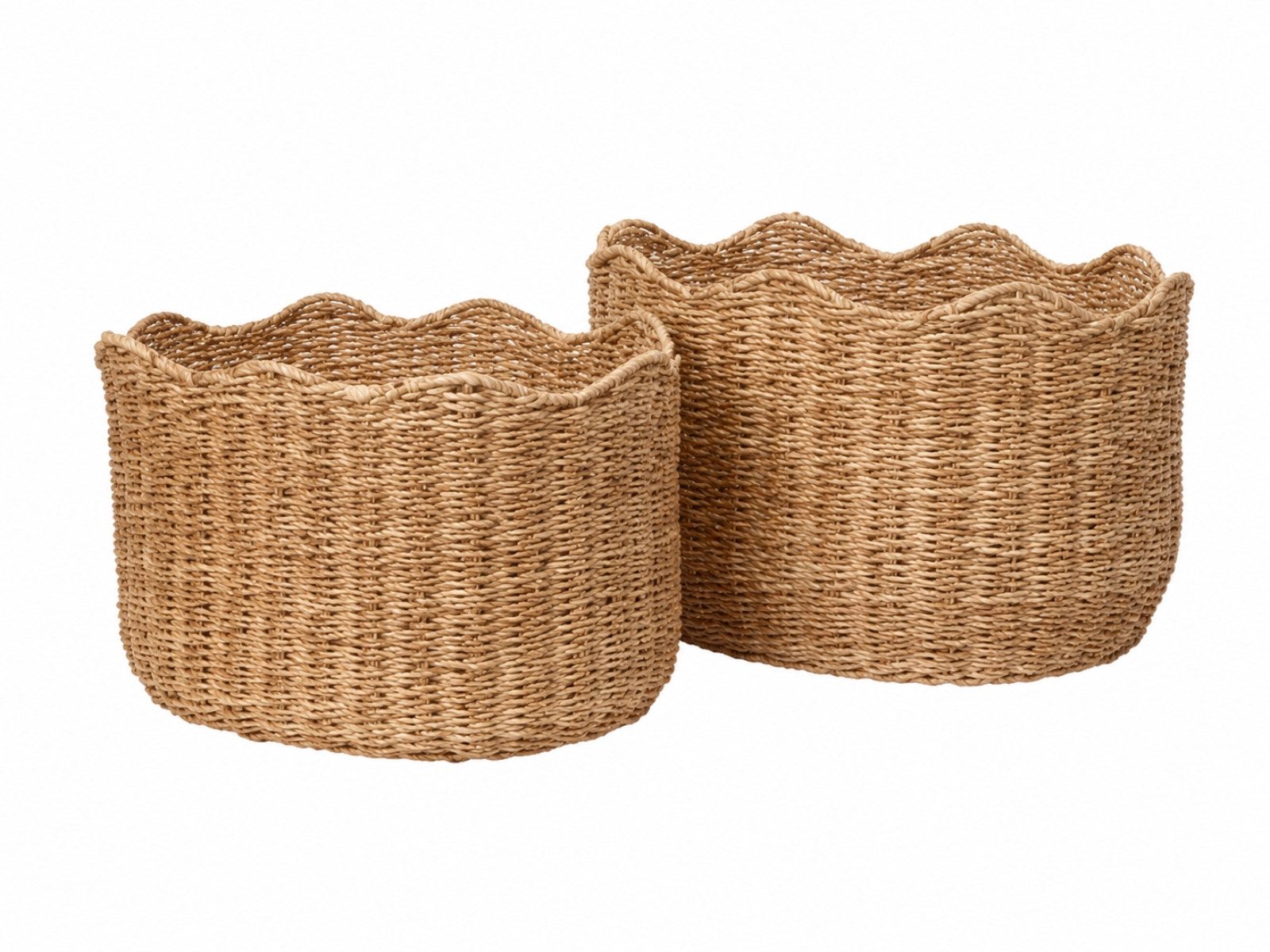 Broste Copenhagen Dekokorb Lola Korb natural brown 30cm Set 2tlg
