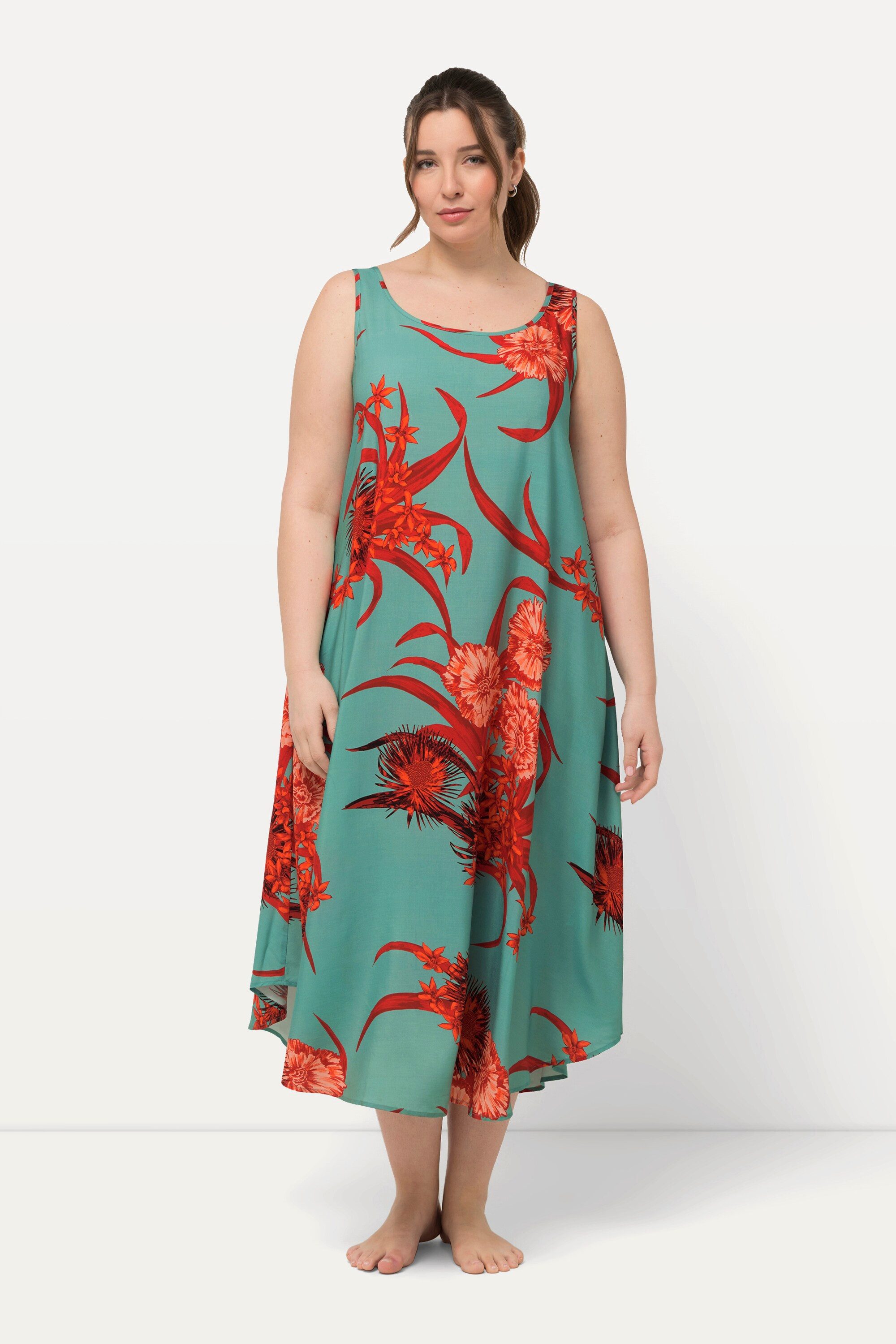 Ulla Popken Maxikleid Kleid floraler Druck günstig online kaufen