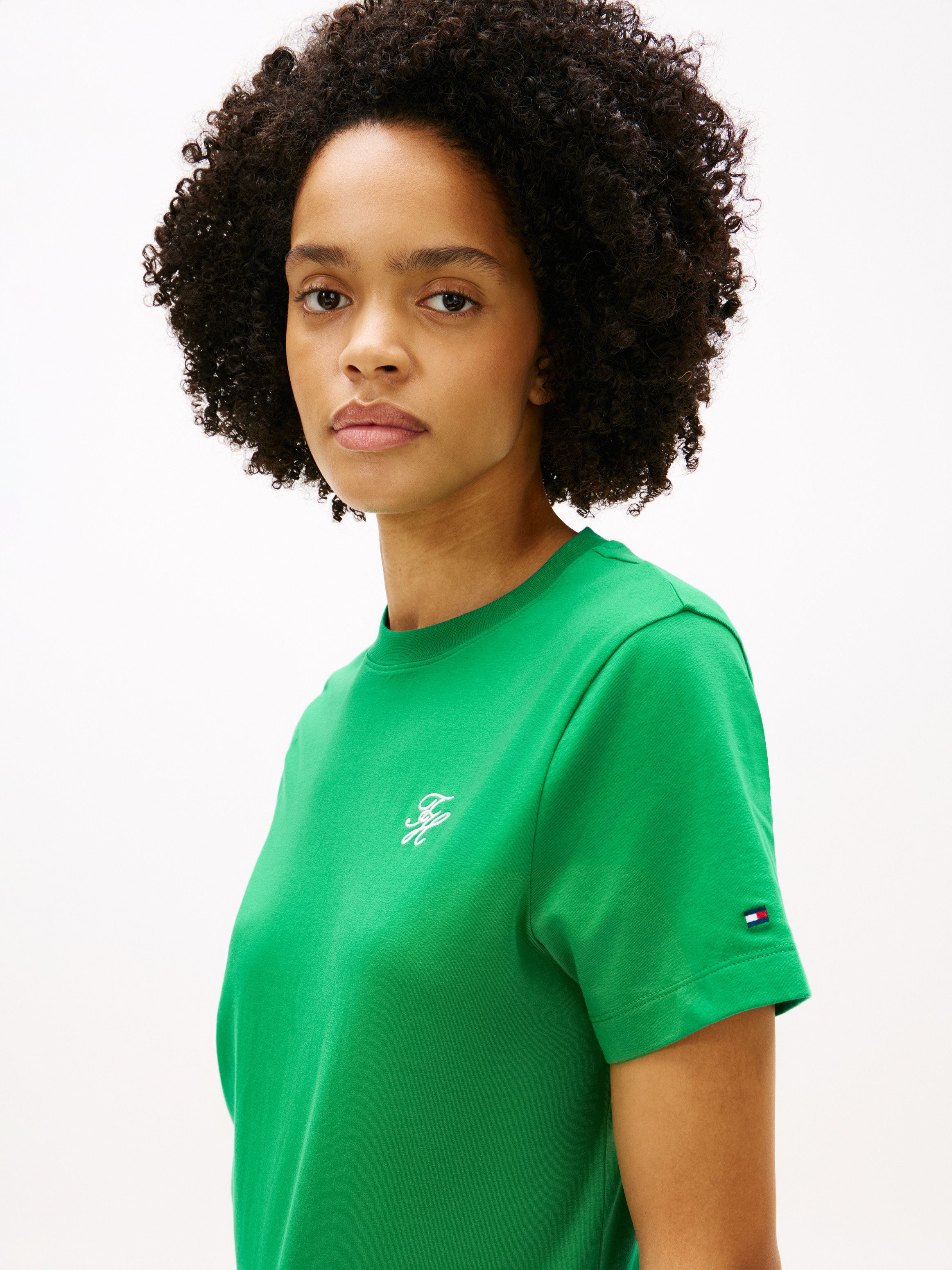 Tommy Hilfiger Kurzarmshirt TH SCRIPT REGULAR C-NECK SHORT SLEEVE TEE
