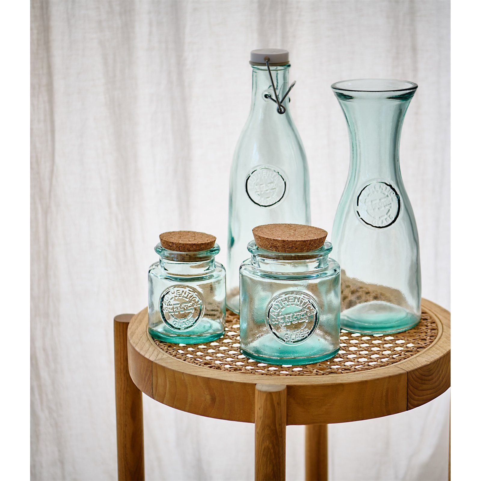 1-tlg), 990 Glas, Befüllen Glasflasche Vorratsglas ml, Bügelverschluss zum (Stück, Neuetischkultur Recycled mit