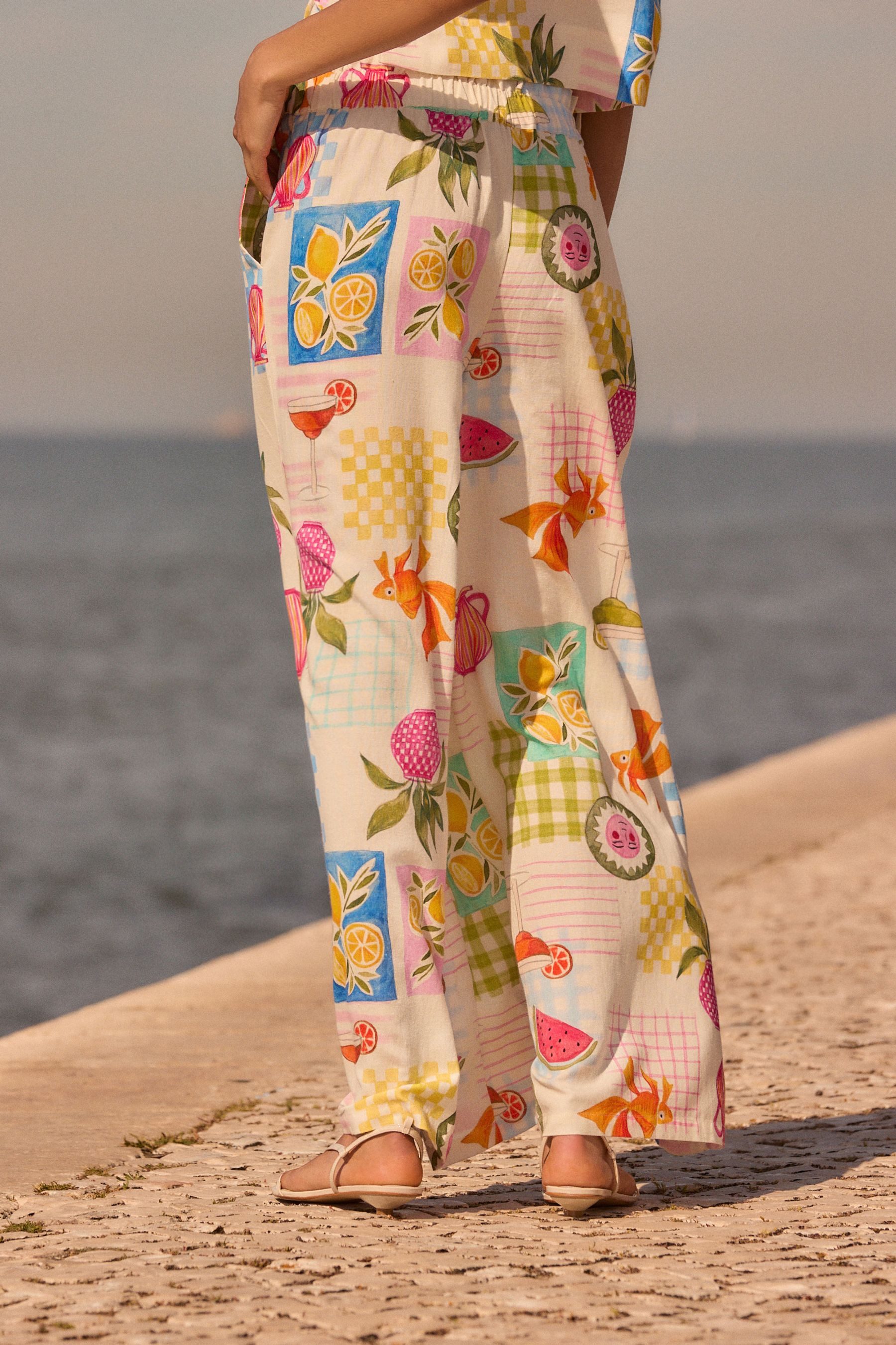 Next Palazzohose Schlupfhose mit weitem Beinschnitt und Leinen (1-tlg) günstig online kaufen