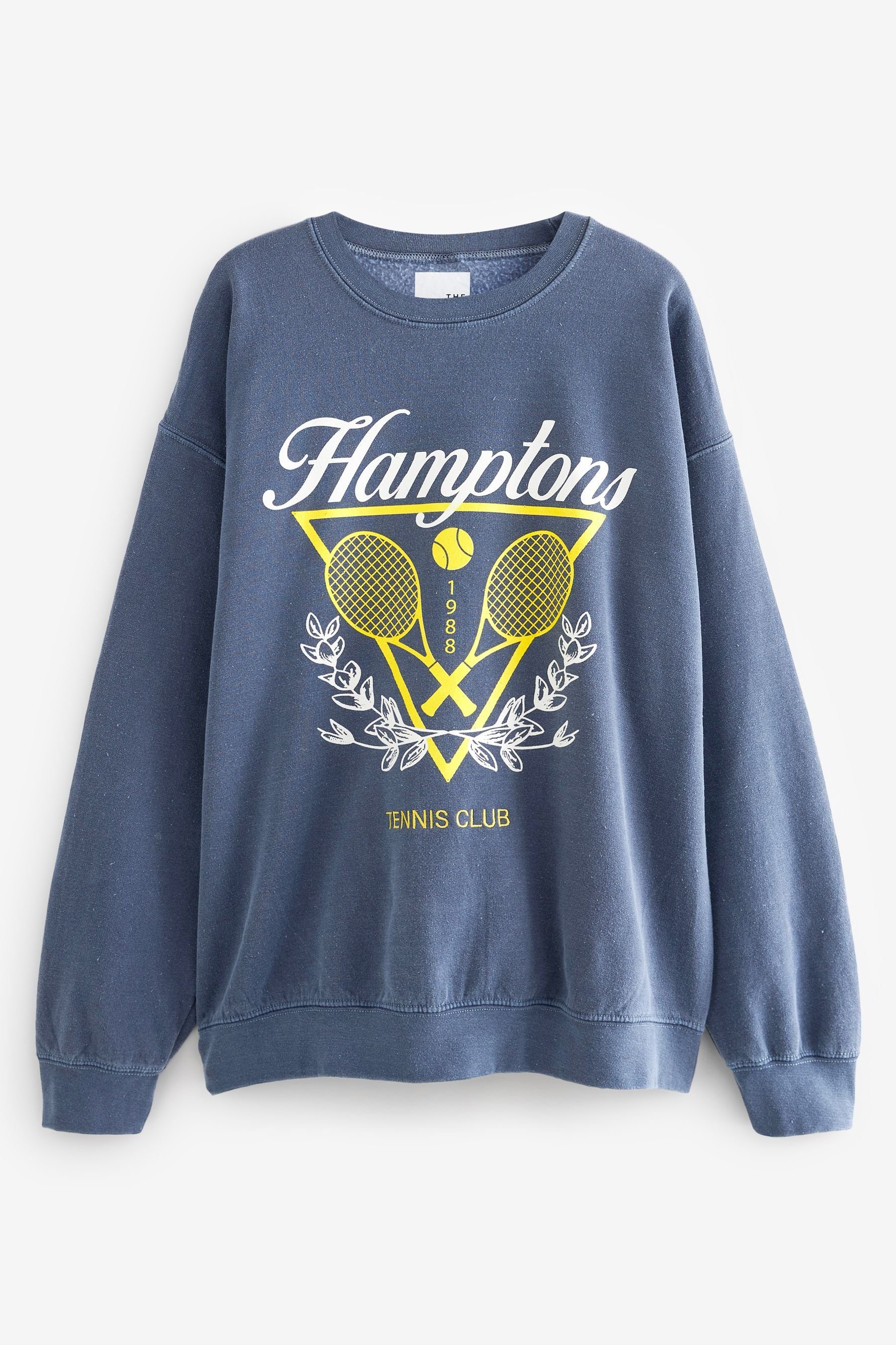 (1-tlg) Hamptons Navy Grafik-Sweatshirt Next Kapuzensweatshirt Blue