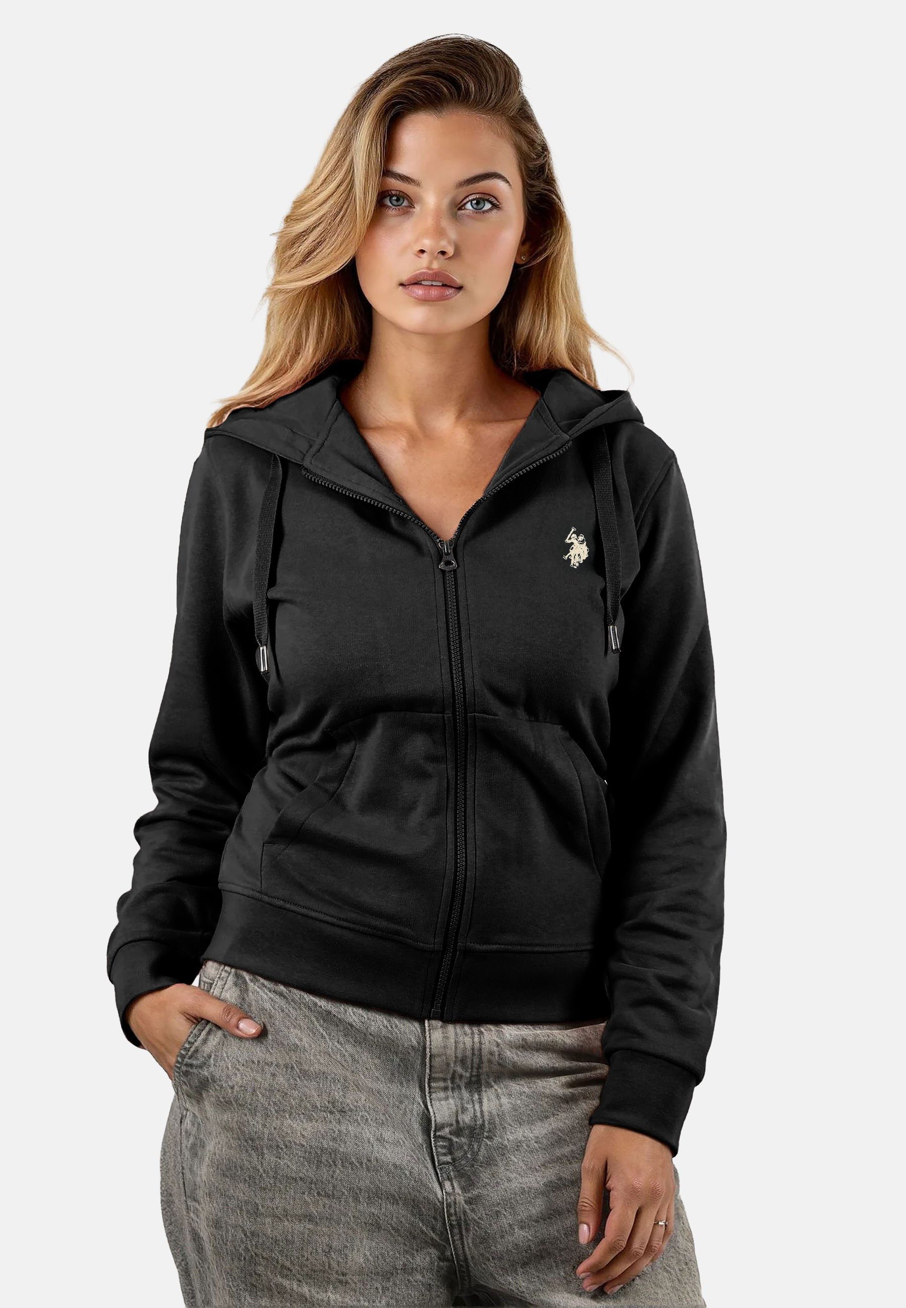 U.S. Polo Assn. Sweatjacke Sweatjacke USRubyy – Damen Kapuzenjacke mit Reiß günstig online kaufen