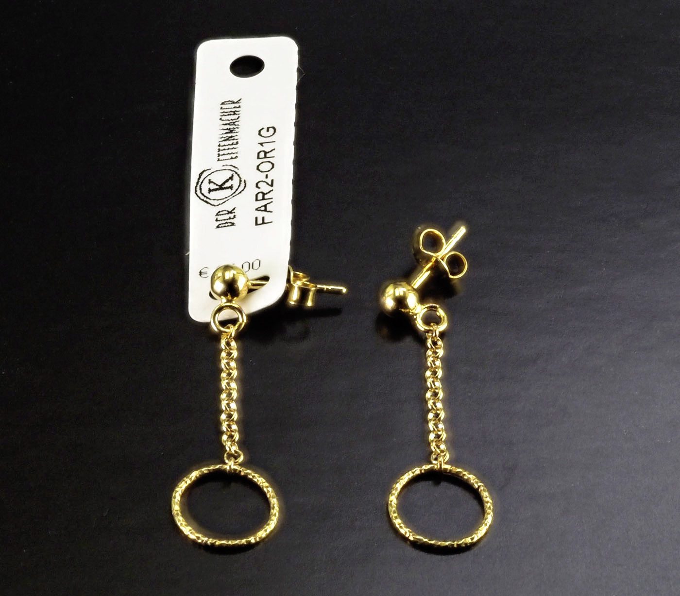 Der Kettenmacher Paar Ohrhänger 925 Silber Fantasie FAR2-OR1G Ohrschmuck, diamantiert