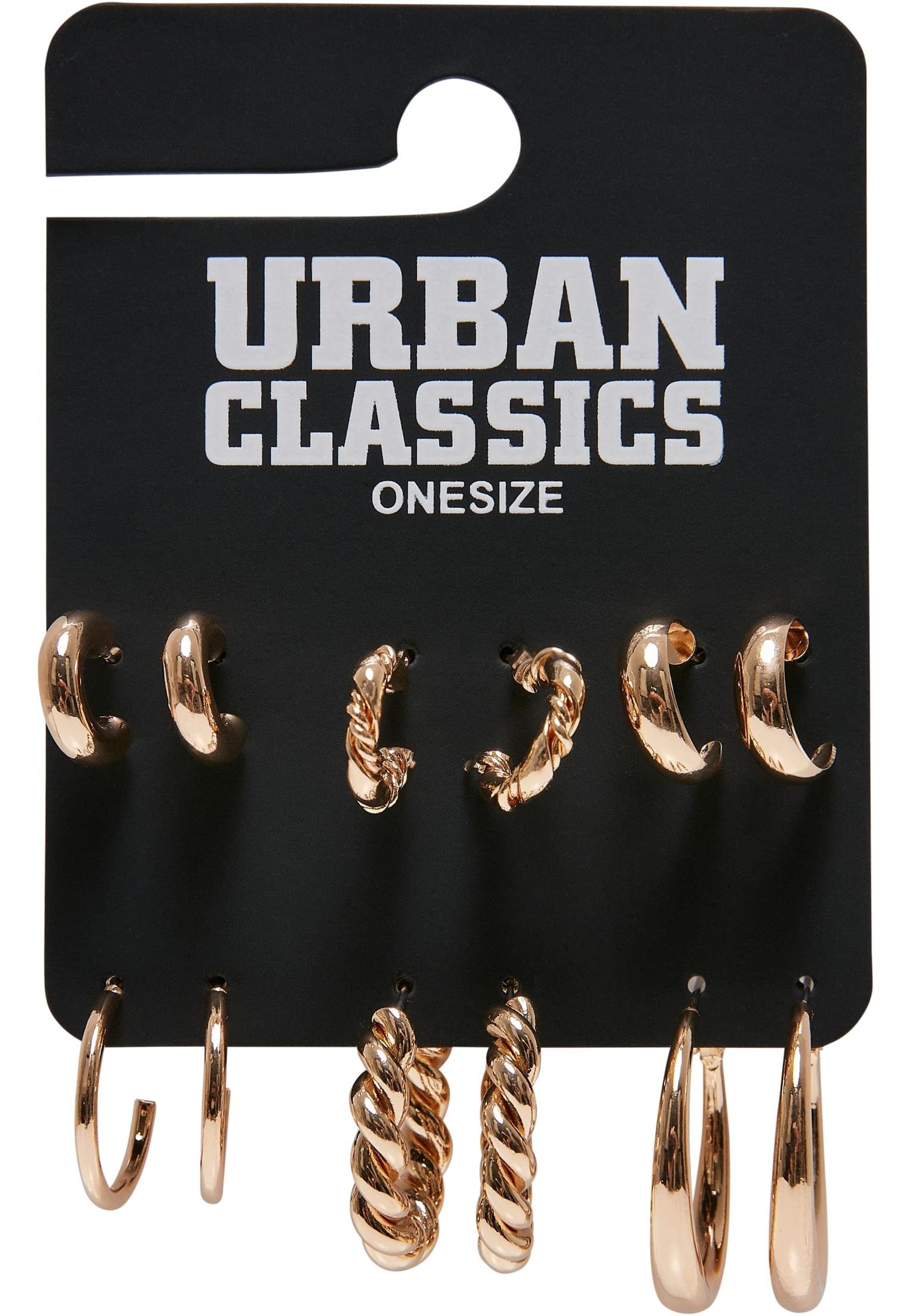 URBAN CLASSICS Ohrring-Set Small Hoop Earrings 6-Pack