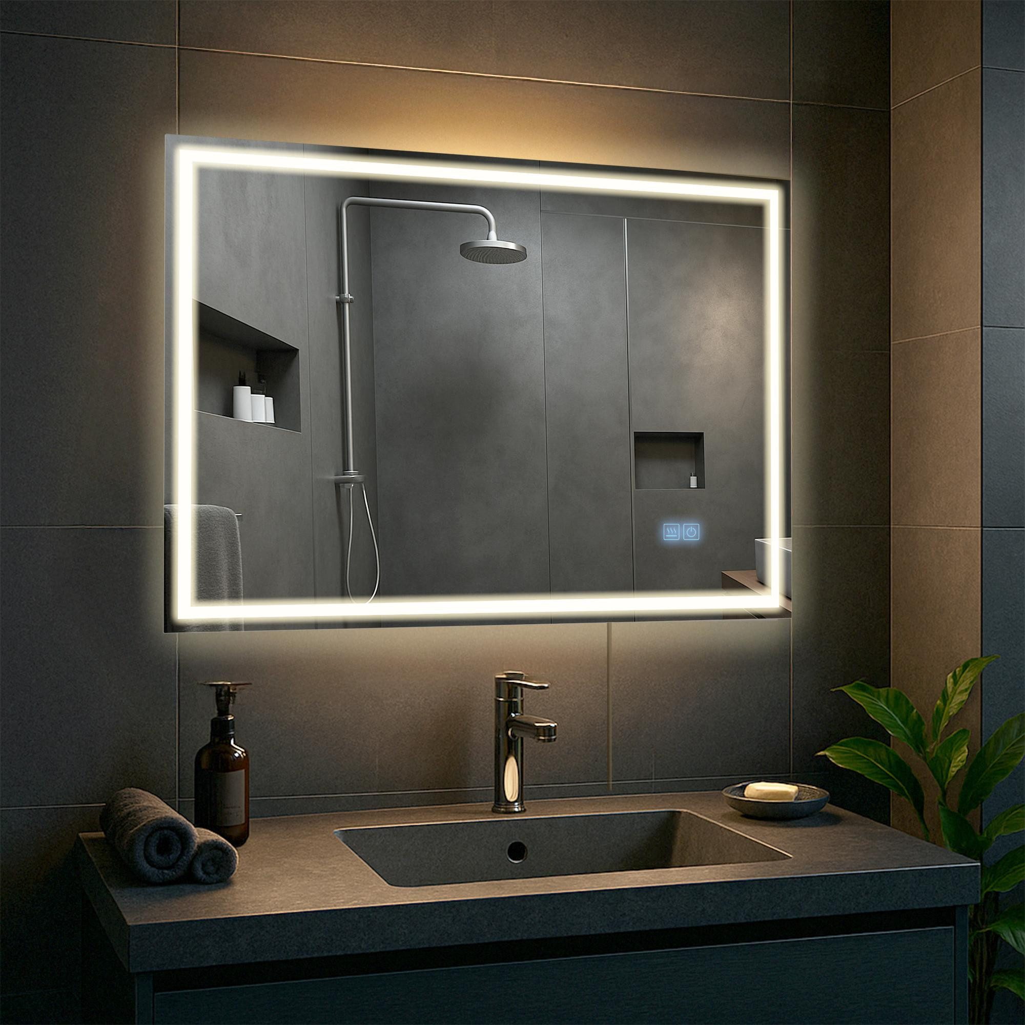 CLP Wandspiegel Jaffrey (1er), Bluetooth-Lautsprecher, Anti-Fog, LED-Licht, IP44