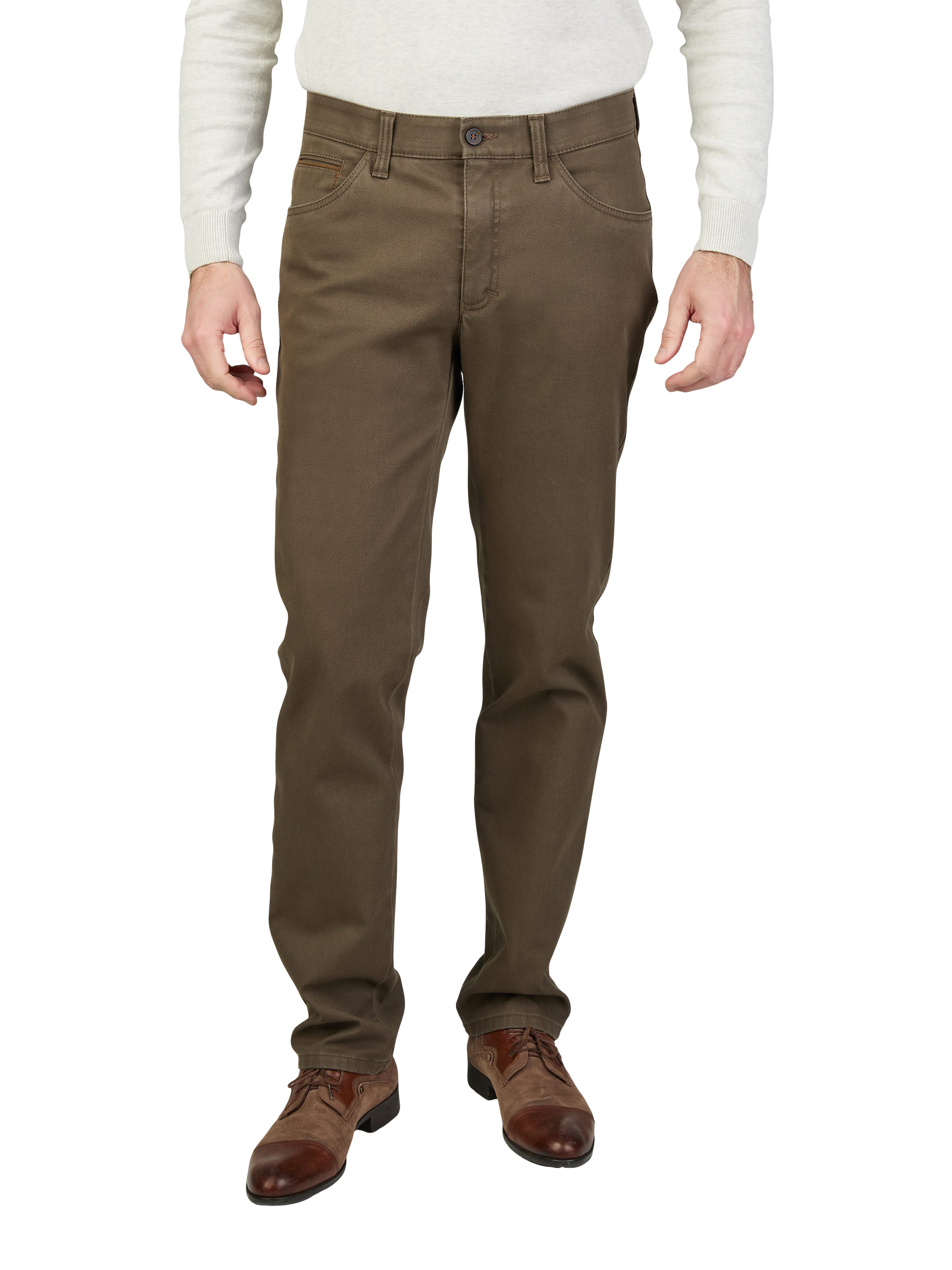 Club of Comfort 5-Pocket-Hose modifizierte 5 Pocket MARVIN 8025 - beige dunkel - Herrenhose - 27 Bequeme Swing-Pocket, elastischer Komfortbund - High Stretch Baumwoll-