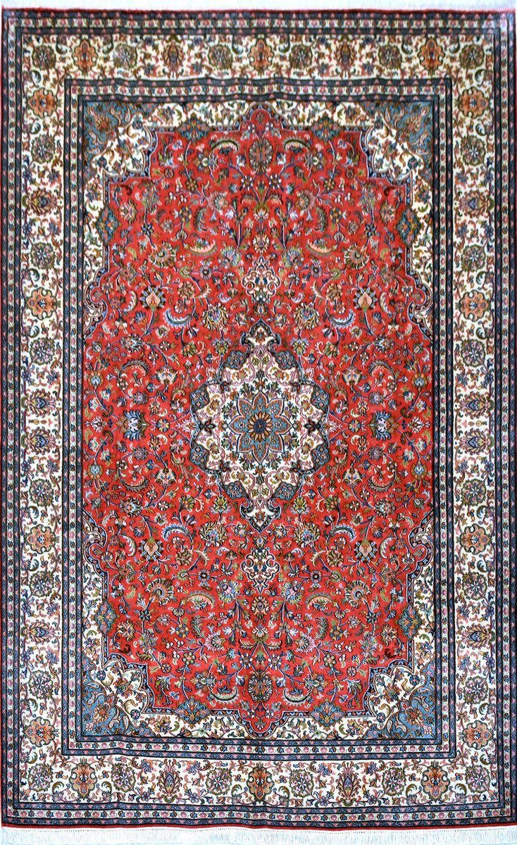 Seidenteppich KASHAN 12285 von KAYOOM - 10 mm Gesamthöhe