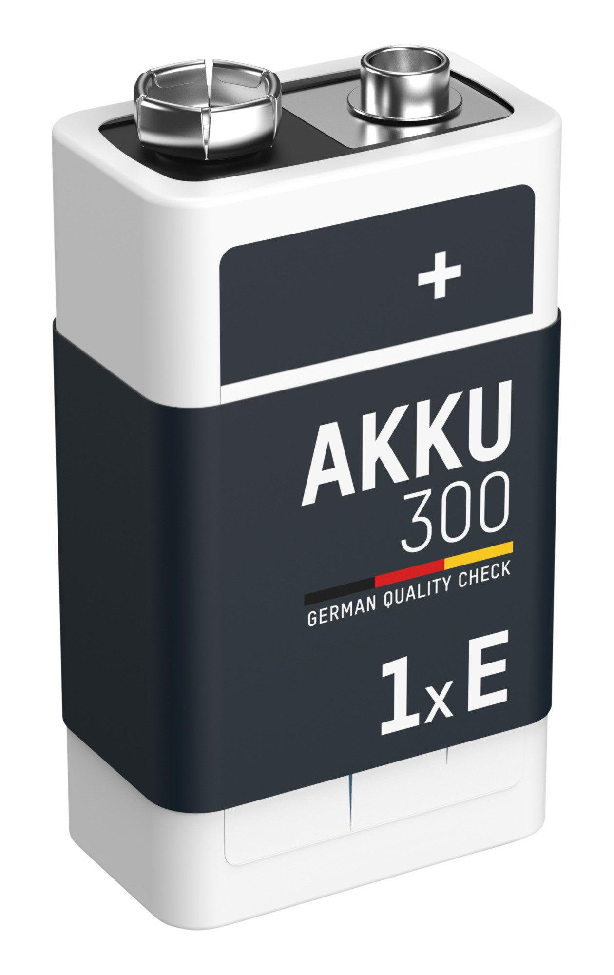 ANSMANN AG Akku 9V 300mAh E-Block NiMH 1,2V – 1000x wiederaufladbar (1 Stück) Akku 300 mAh (8.4 V)
