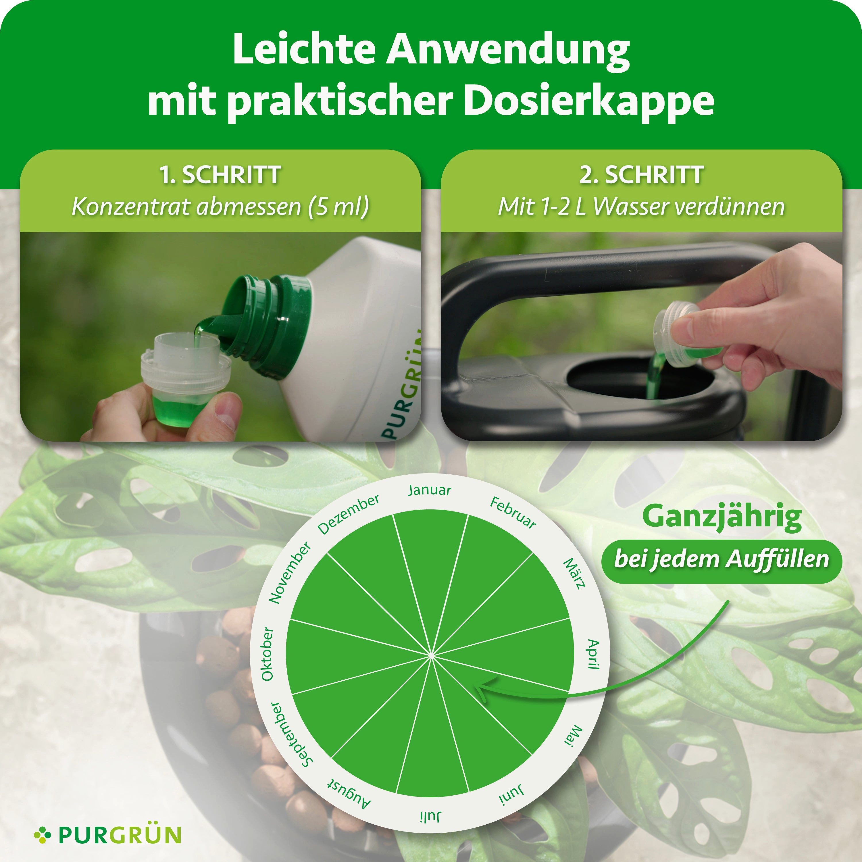 Purgrün Pflanzendünger Hydrokultur Dünger, NPK 7+3+6, Wachstum, 1 Liter, Flüssigdünger, 1-St., 1 Liter – Bild 5 von 5