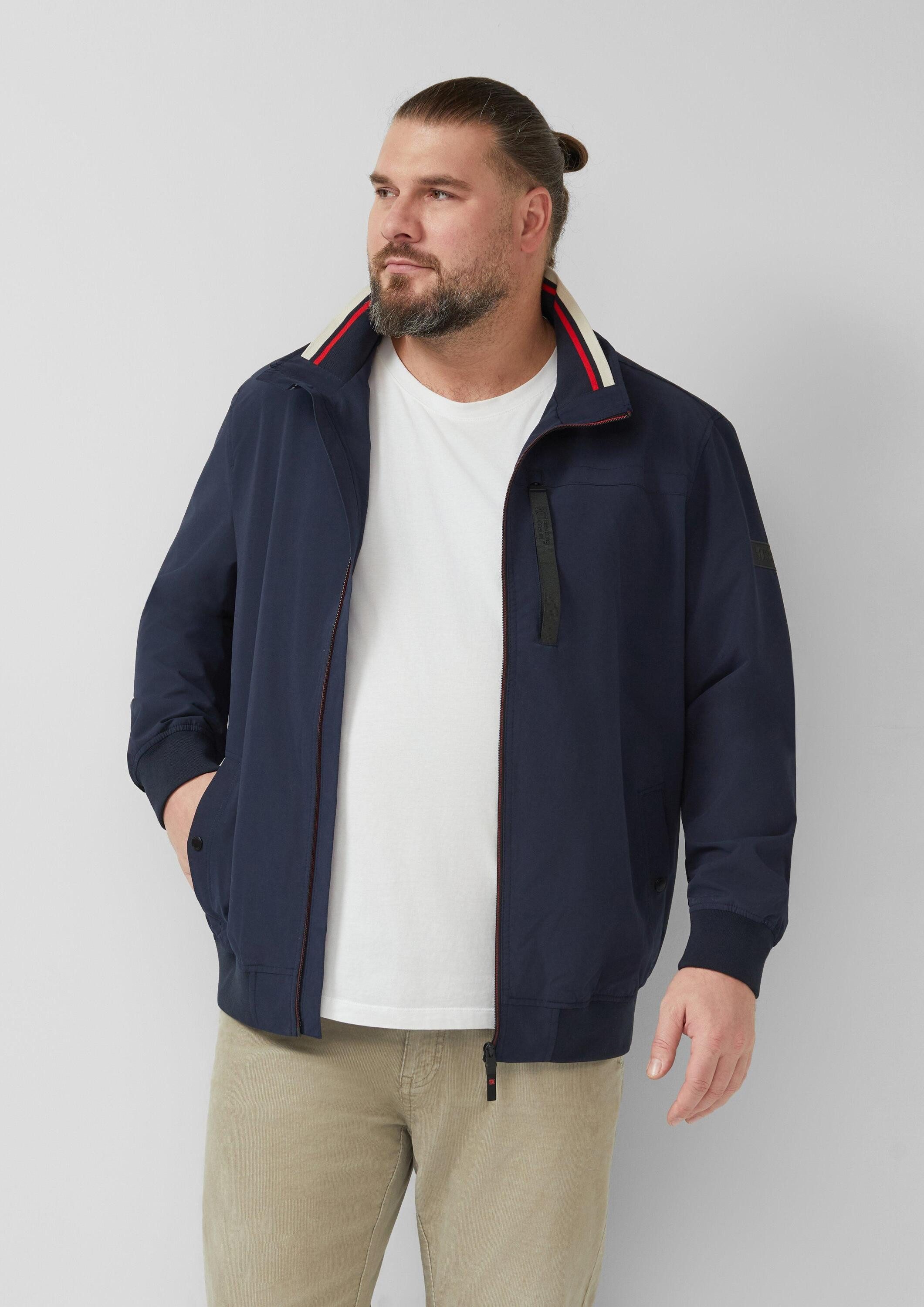 s.Oliver Funktionsjacke Outdoor-Jacke Sportiver Blouson mit Stehkragen und Rippbündchen