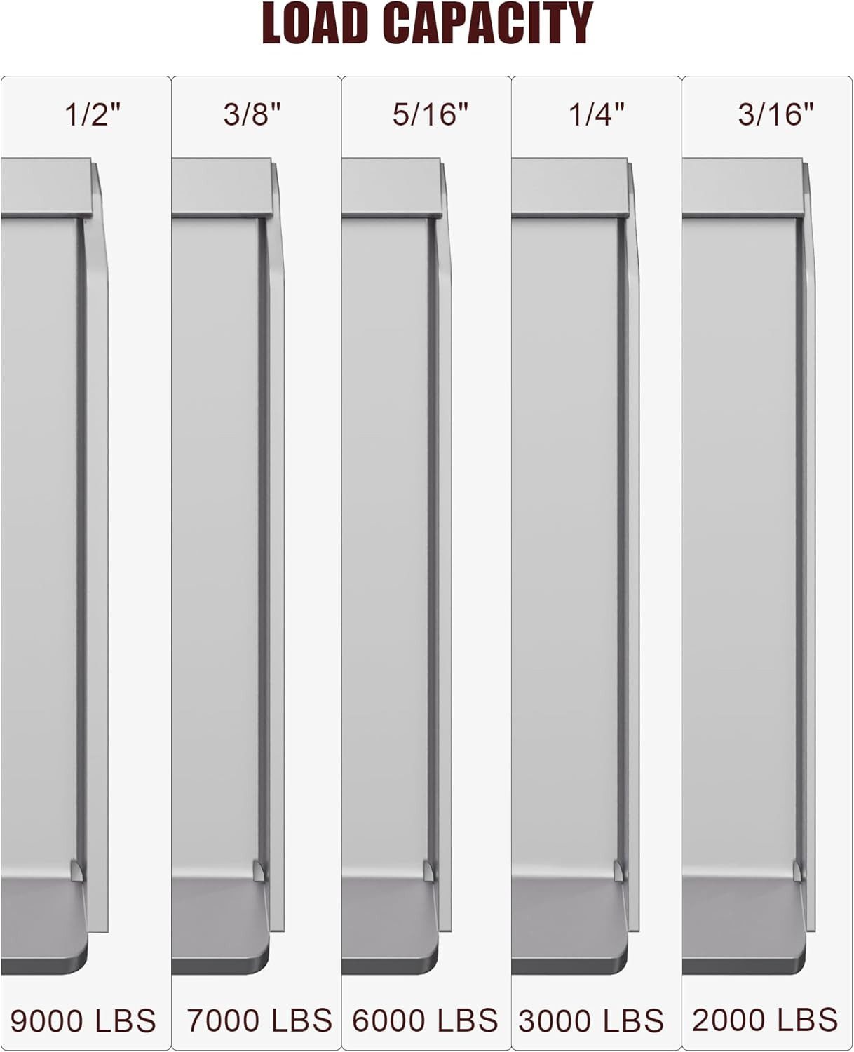 GarveeMore PKW-Anhänger, 1/4" Kompaktlader-Montageplatte, 1-tlg., 1366 kg Tragkraft, kompatibel mit Bobcat, Kubota, John Deere