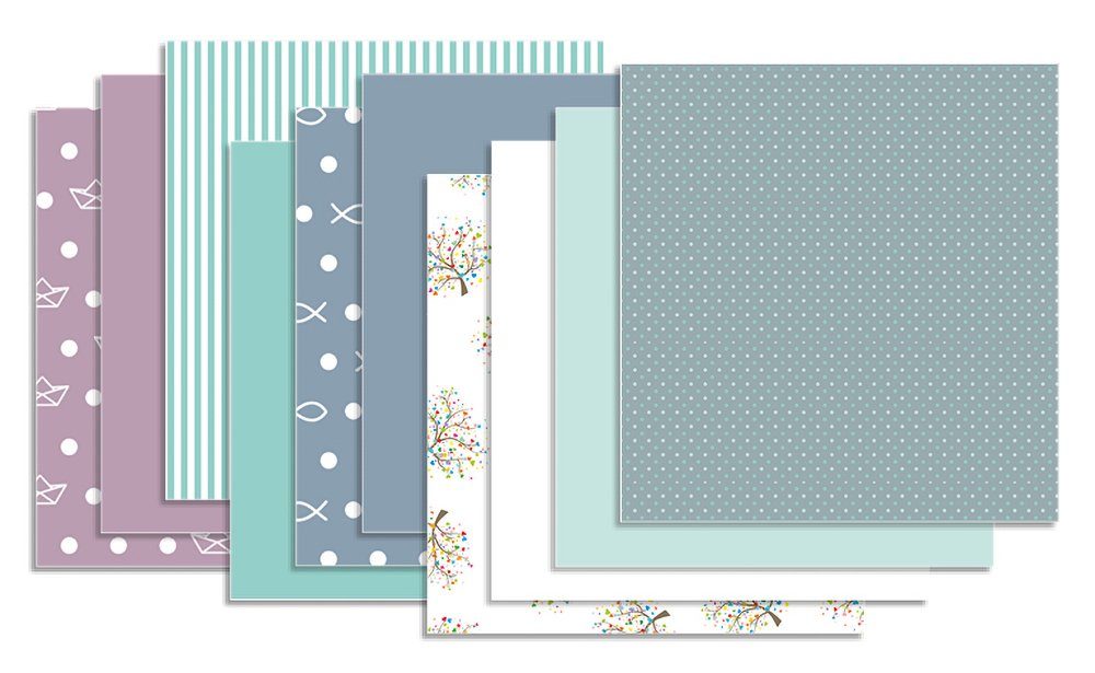 MarpaJansen Motivpapier Motivkarton-Sortiment Konfirmation, 10 Blatt