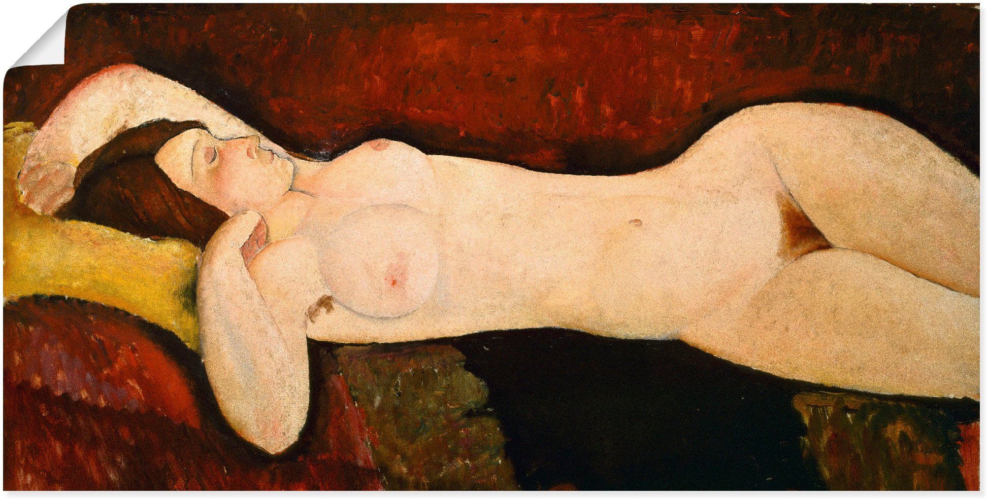 Akt Leinwandbild, (1 Größen einer Frau schlafenden Artland versch. Wandbild oder als Frau, Wandaufkleber in St), Poster
