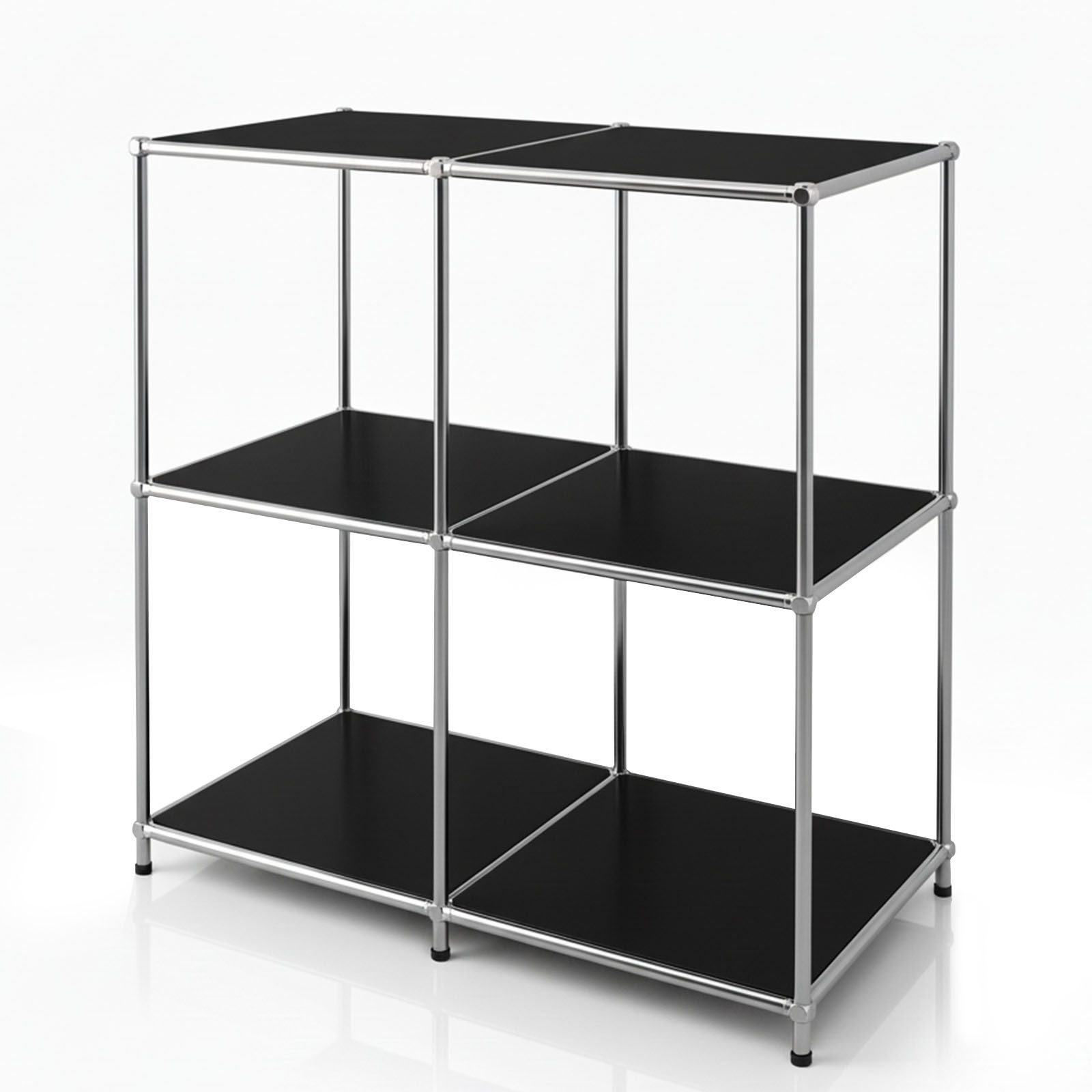Floordirekt Sideboard Concept Epure MK-027 Metallregal, B78 × T40 × H82 cm, diverse Farben (modular, kratzfeste Pulverbeschichtung), offenes Ablageregal mit verchromtem Metallgestell, Design Regal