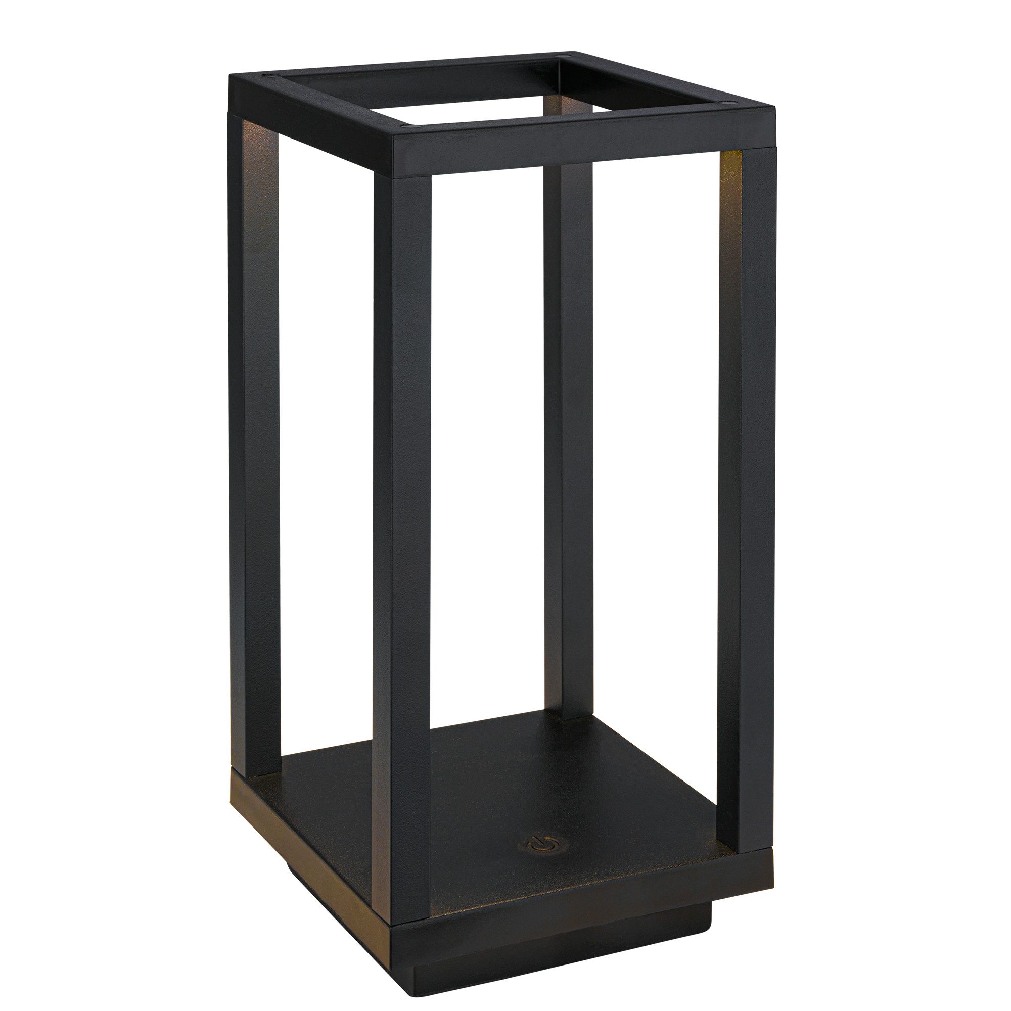 Briloner Leuchten LED Tischleuchte Akku Laterne Tischlampe kabellos Indoor/Outdoor, LED fest integriert, kabellos 10 x 10 x 22 cm Beige 1,8W Wohnzimmer Outdoor