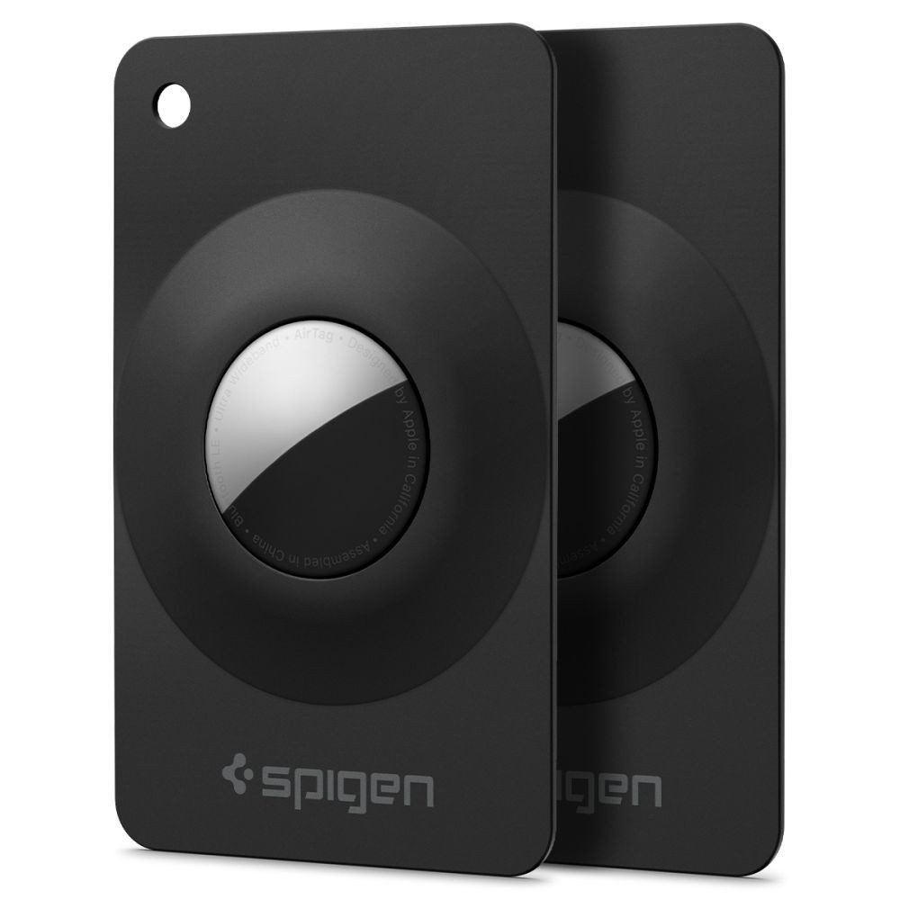 Spigen Geräte-Schutzhülle AirTag Kartenhülle Schlüsselanhänger, 2er-Set, Schlüsselöse, Kartenformat, AirTag-kompatibel