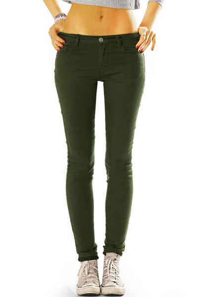 be styled Skinny-fit-Jeans Low Waist Hose enge Hüftjeans Skinny Hosen - Damen - j19e-1 (36-tlg) mit Stretch-Anteil, 5-Pocket-Style