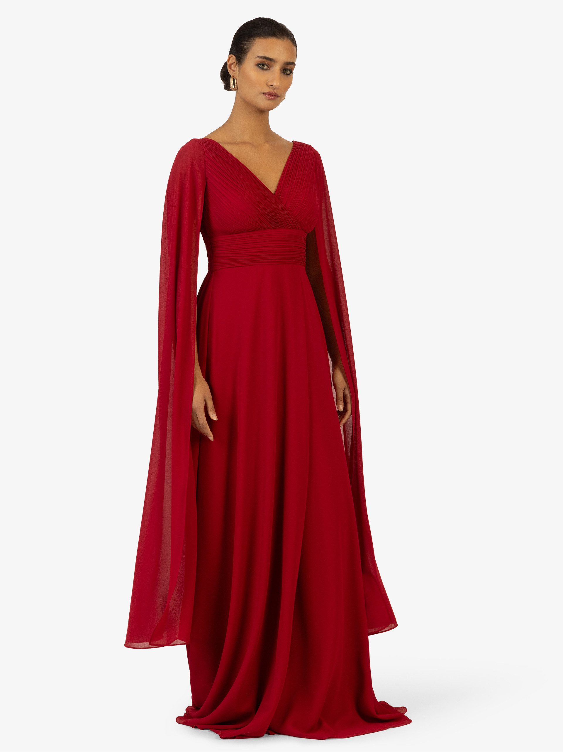 Kraimod Abendkleid aus hochwertigem Polyester Material mit Capeärmel günstig online kaufen