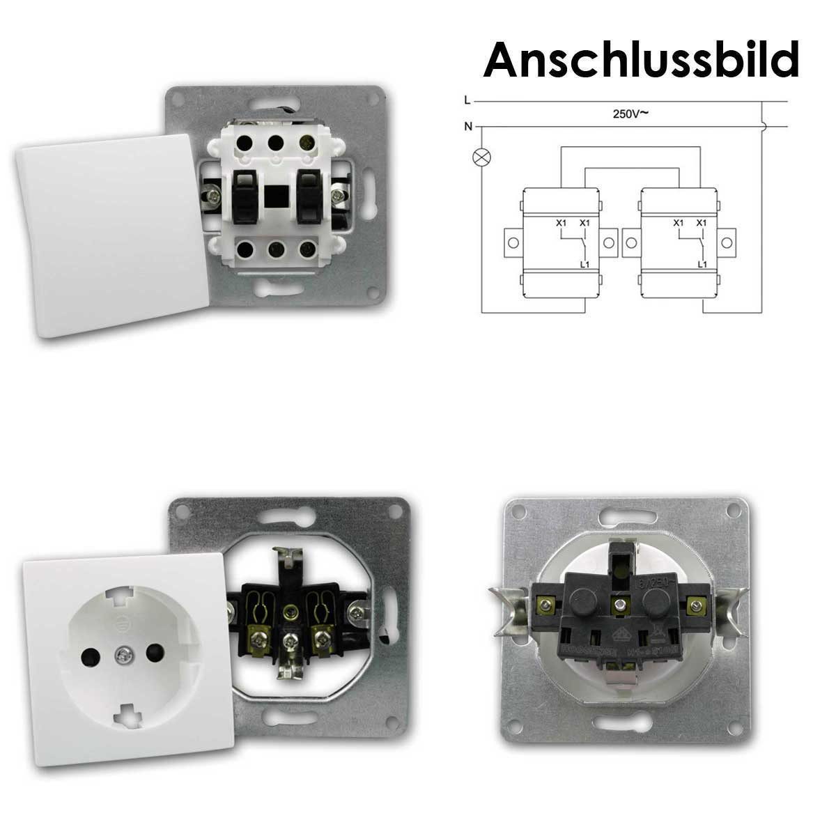 McPower FLAIR Set "Einfamilienhaus" 95-teilig weiß Schraub Unterputzschalter – Bild 2 von 5