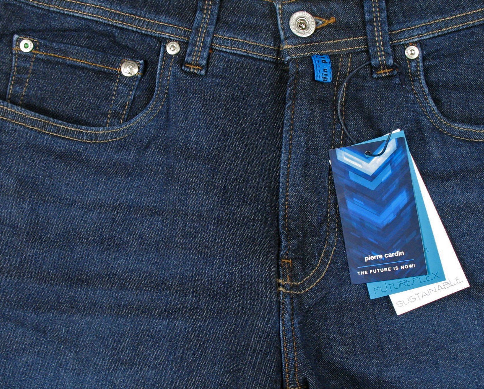Stretch Rinse Cardin Wash 5-Pocket-Jeans Denim Tapered Futureflex Navy Lyon Pierre