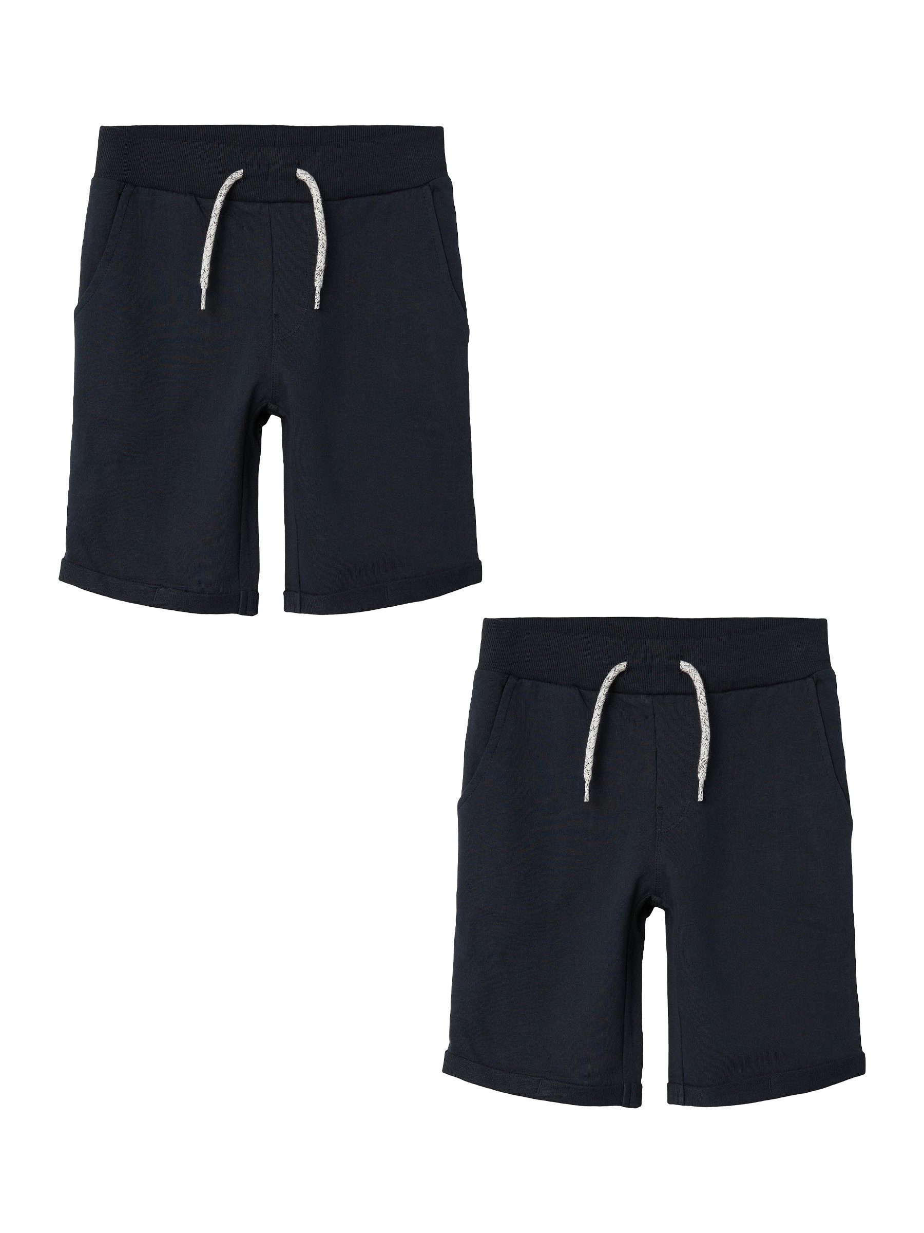 Name It Shorts 2er-Set elastischer Bund für Jungen (2-tlg) NKMVERMO LONG SWE SHORTS UNB F NOOS