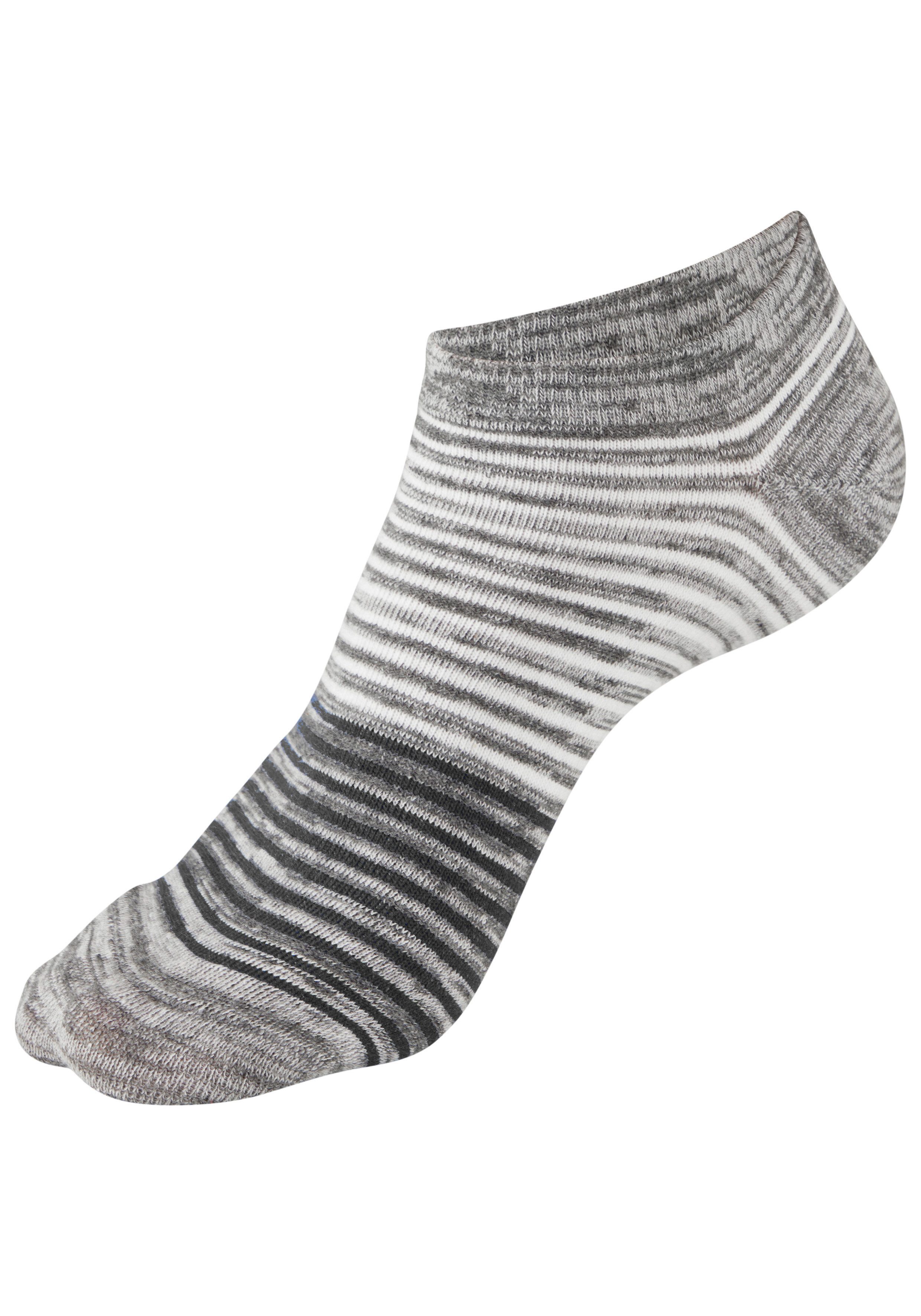 Bench. Sneakersocken Damen und Herren Socken meliert und uni (Packung, 6-Paar, Gr. 35-38 bis 43-46) mit ansprechendem Streifen- Design und uni – Bild 5 von 5