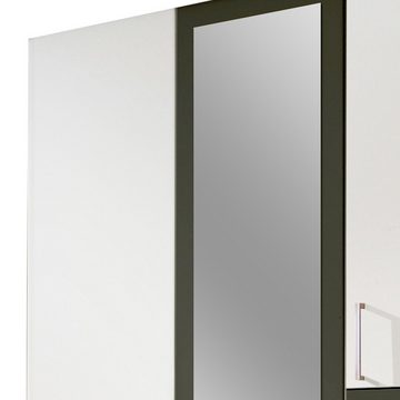 99rooms Drehtürenschrank Vienna (Kleiderschrank, Mehrzweckschrank) 6-türig, aus Holzwerkstoff, mit Spiegel, Modern Design, viel Stauraum, variabel stellbar, Metall, mit Schubladen