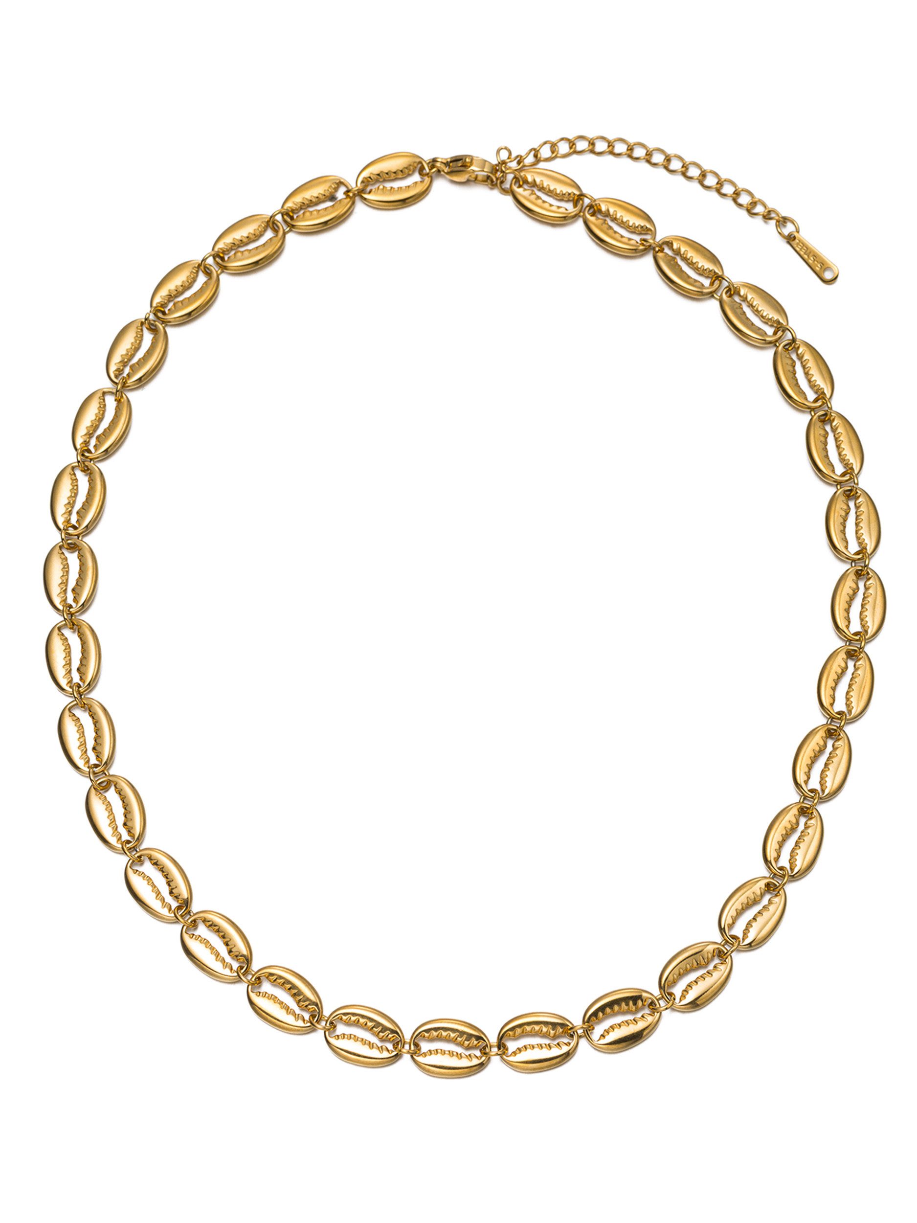 Aniston JEWELRY & WATCHES Edelstahlkette Schmuck Geschenk Edelstahl Halsschmuck Halskette Muschel-Optik, Made in Germany. € 55,99