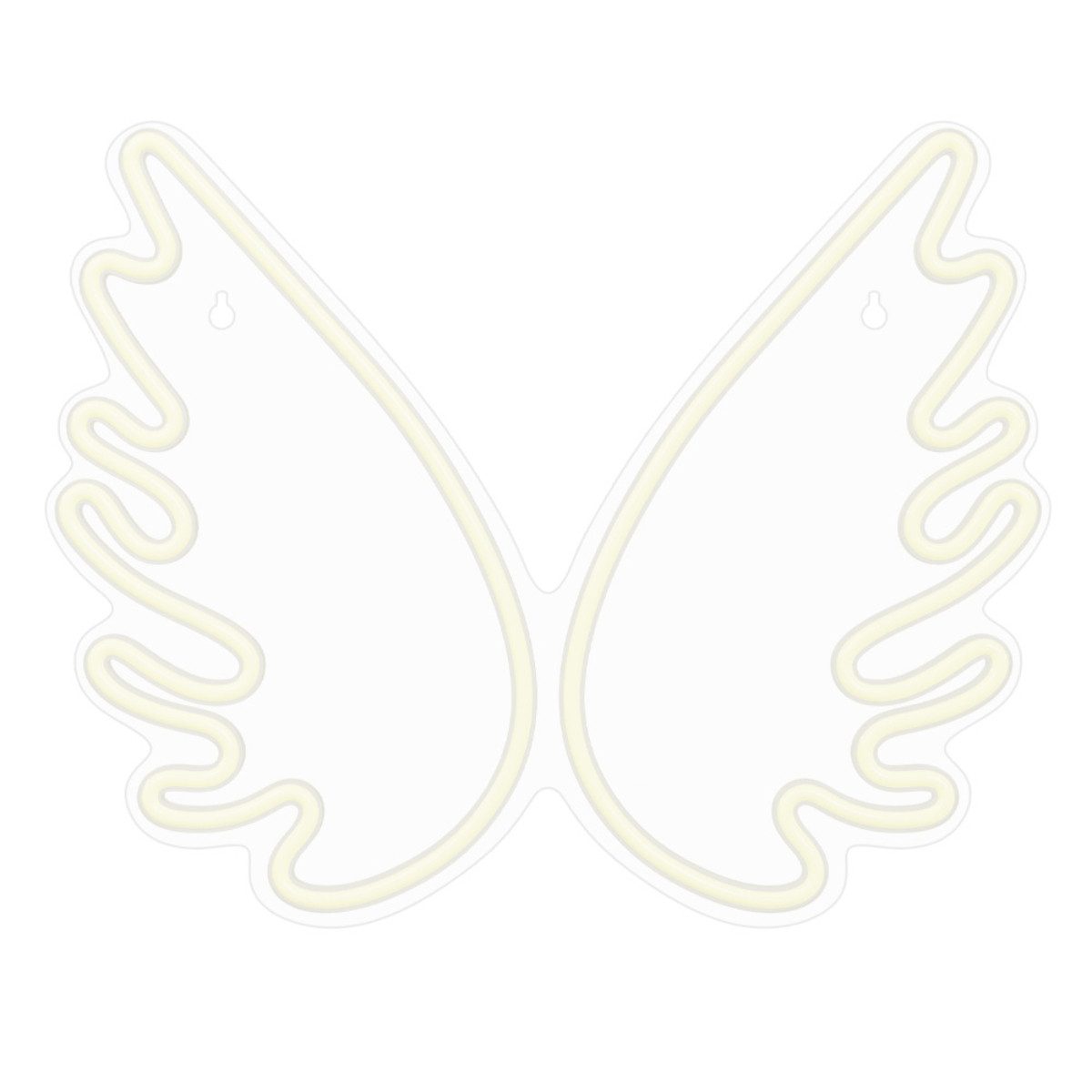 Forever Light LED Dekolicht Neon PLEXI LED WINGS weiß FPNE09X Forever Light, LED fest integriert, Warmweiß, Dimmerfunktion, USB-Stromversorgung, homogenes Lichtbild