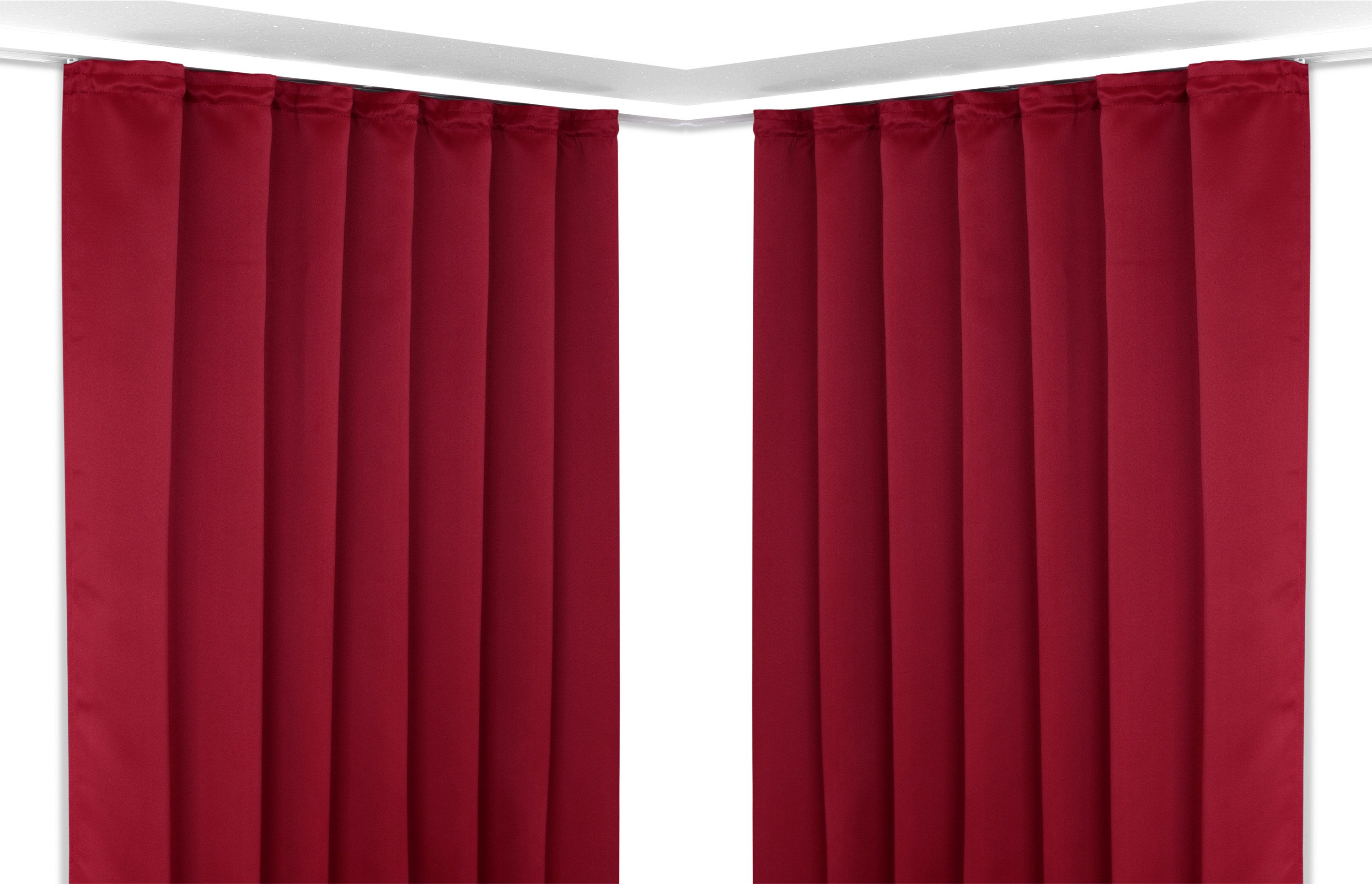 Beautex Verdunkelungsvorhang 2er Set Verdunkelungsgardine mit U-Band, Blackout Vorhang abdunkelnd (2 St), Kräuselband, verdunkelnd