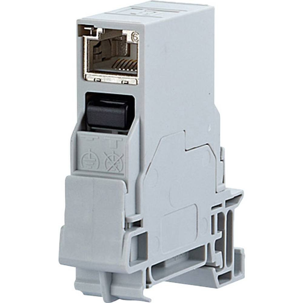 E-DAT Industry terminal rail TS35 + RJ45 coupler Netzwerk-Adapter