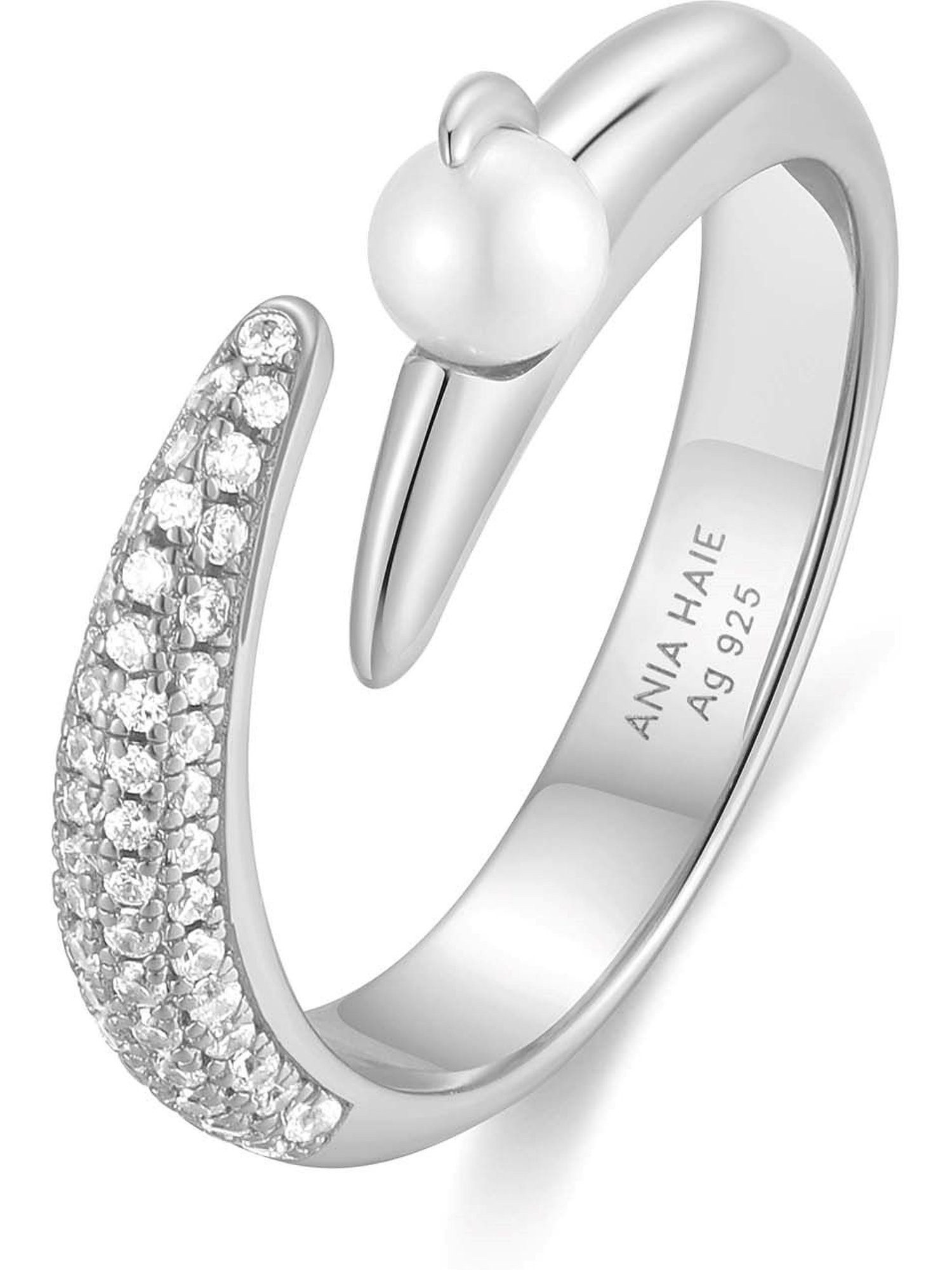 Ania Haie Fingerring Ania Haie Damen-Damenring 925er Silber Zirkonia, Zirkonia