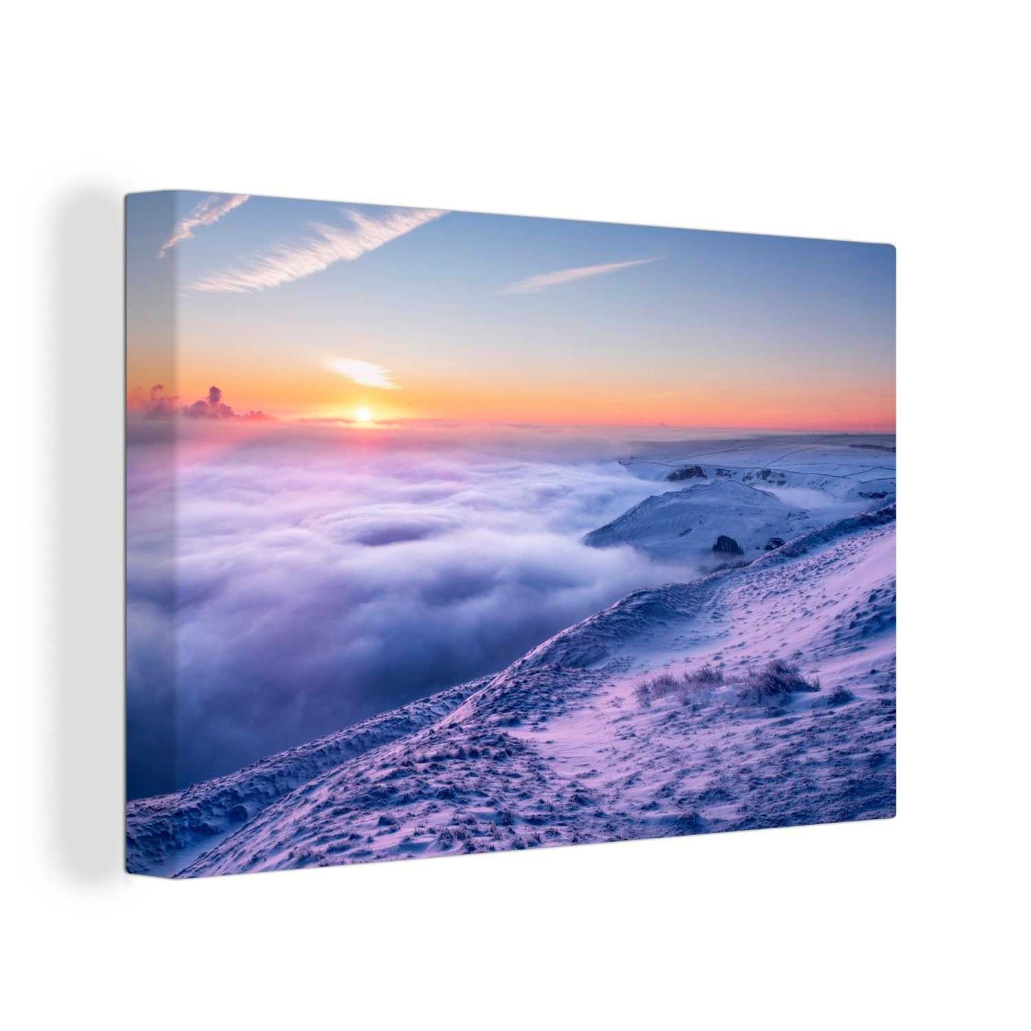 OneMillionCanvasses® Leinwandbild Natur im Winter, (1 St), Wandbild Leinwandbilder, Aufhängefertig, Wanddeko, 30x20 cm