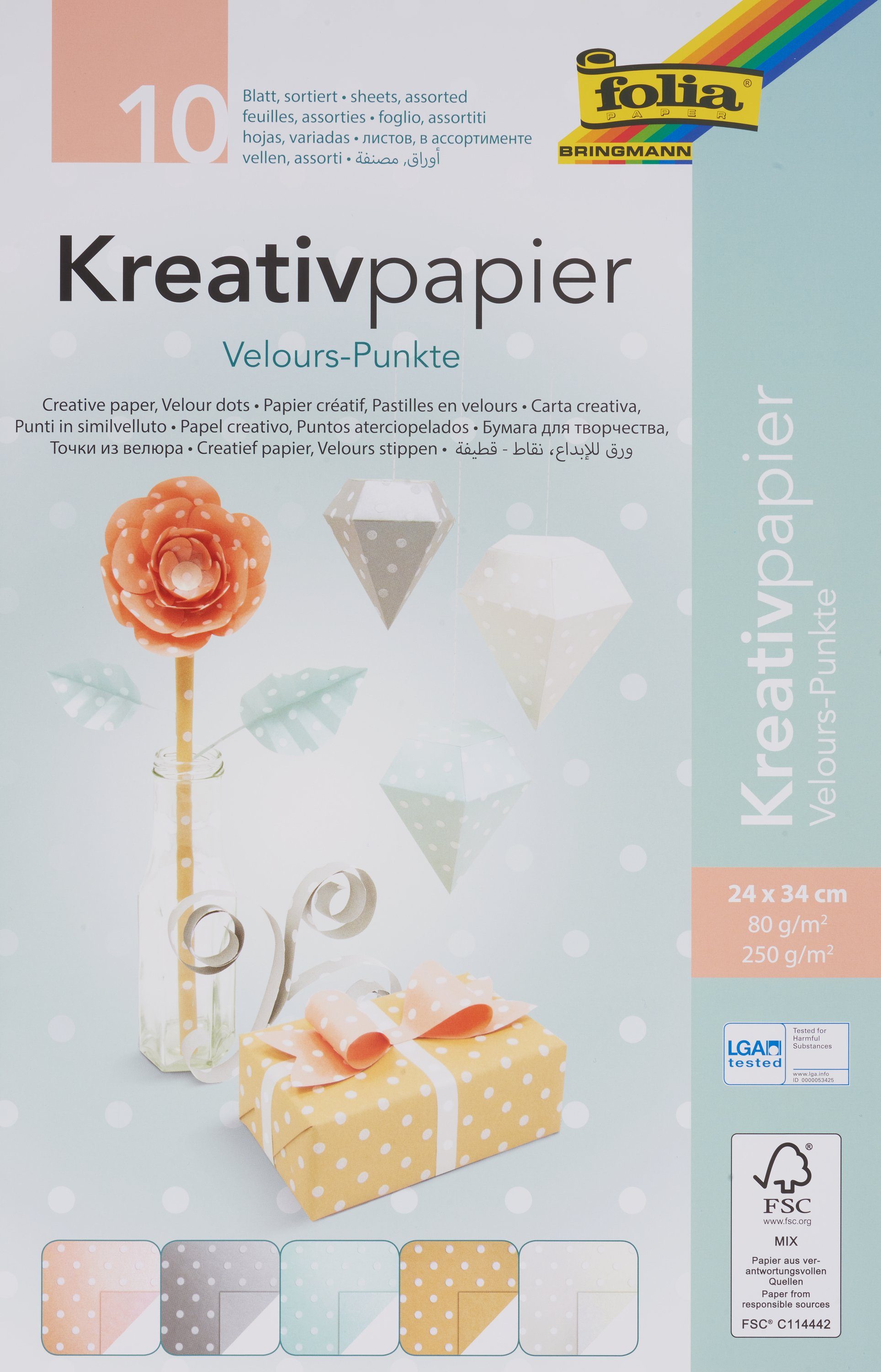 Designpapier Velourspunkte