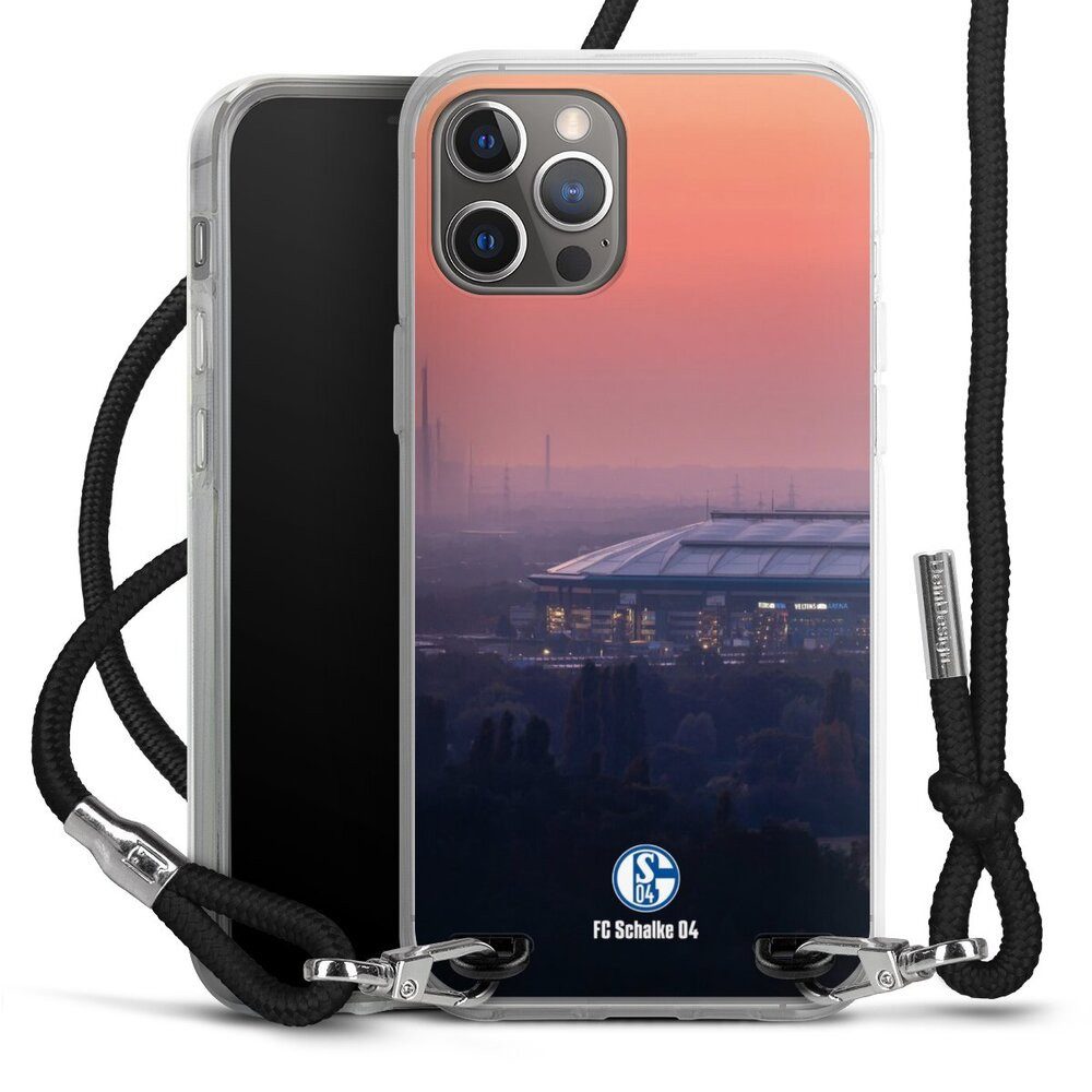 DeinDesign Handyhülle Stadion FC Schalke 04 Offizielles Lizenzprodukt Schalke 04 Stadion, Apple iPhone 12 Pro Handykette Hülle mit Band Case zum Umhängen