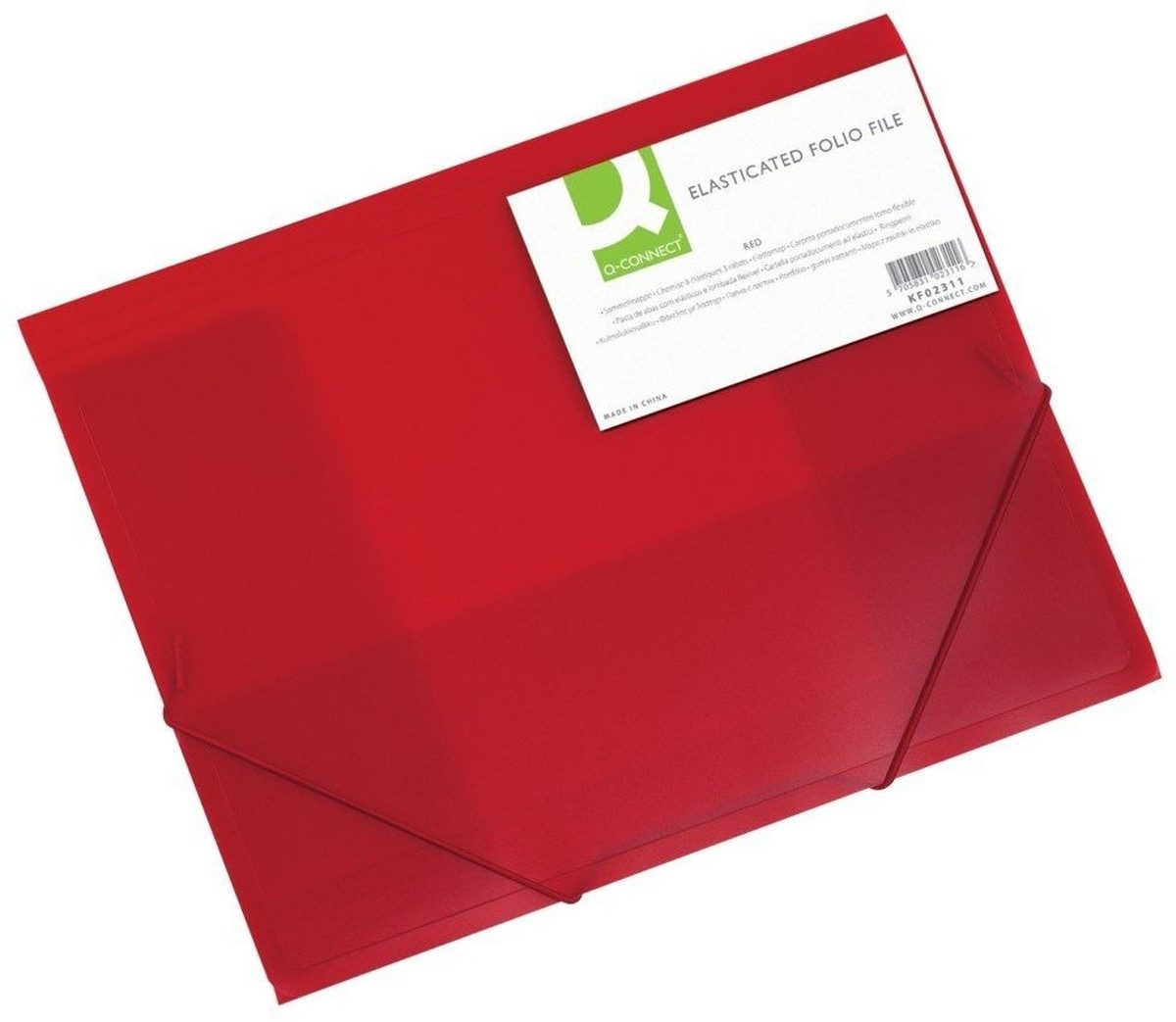 Connect Fächermappe Eckspanner A4 PP mit Einschlagklappen rot