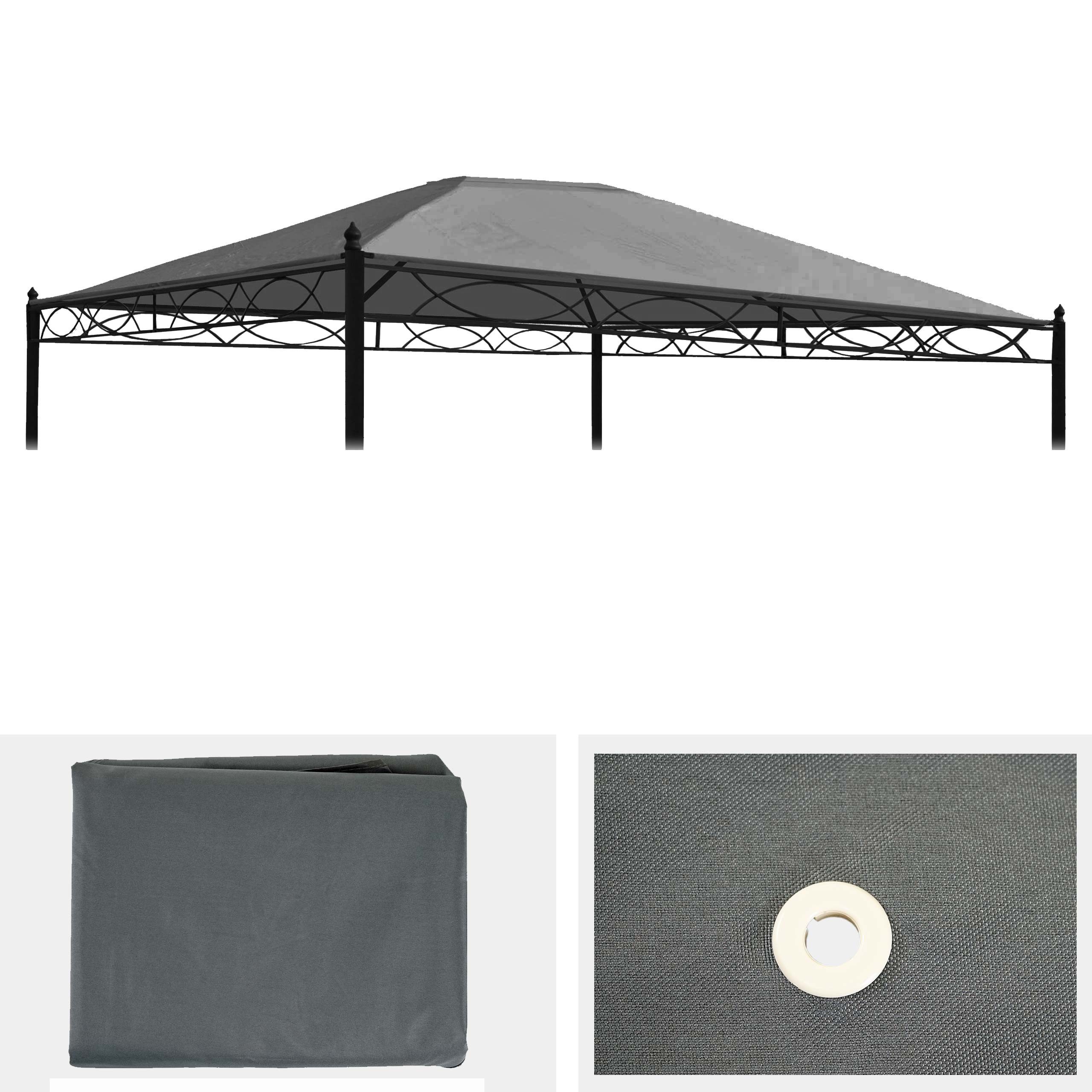 PROREGAL® Pavillon-Ersatzdach Pergola Pavillon Cadiz Ersatzbezug Breite 280/380/480cm, 380 x 280 cm