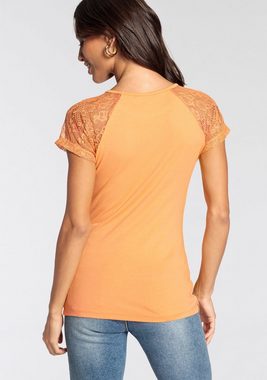 Melrose T-Shirt mit eleganten Spitzen-Details - NEUE KOLLEKTION