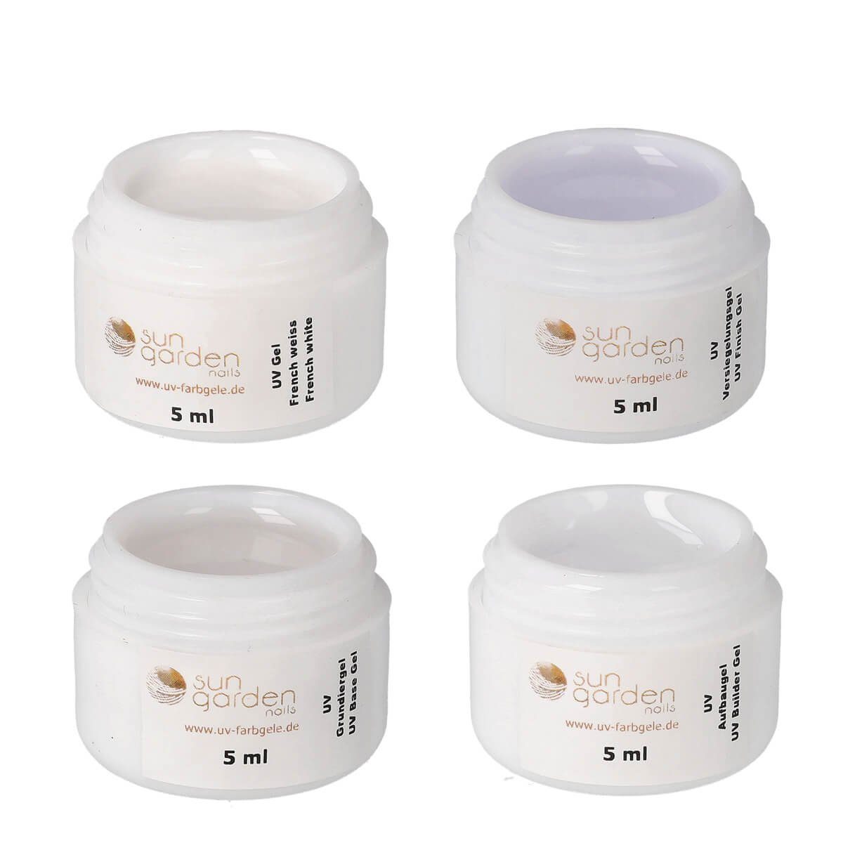 Sun Garden Nails UV-Gel 4 x 5 ml UV Classic Gel Set - Gelnägel Test Set