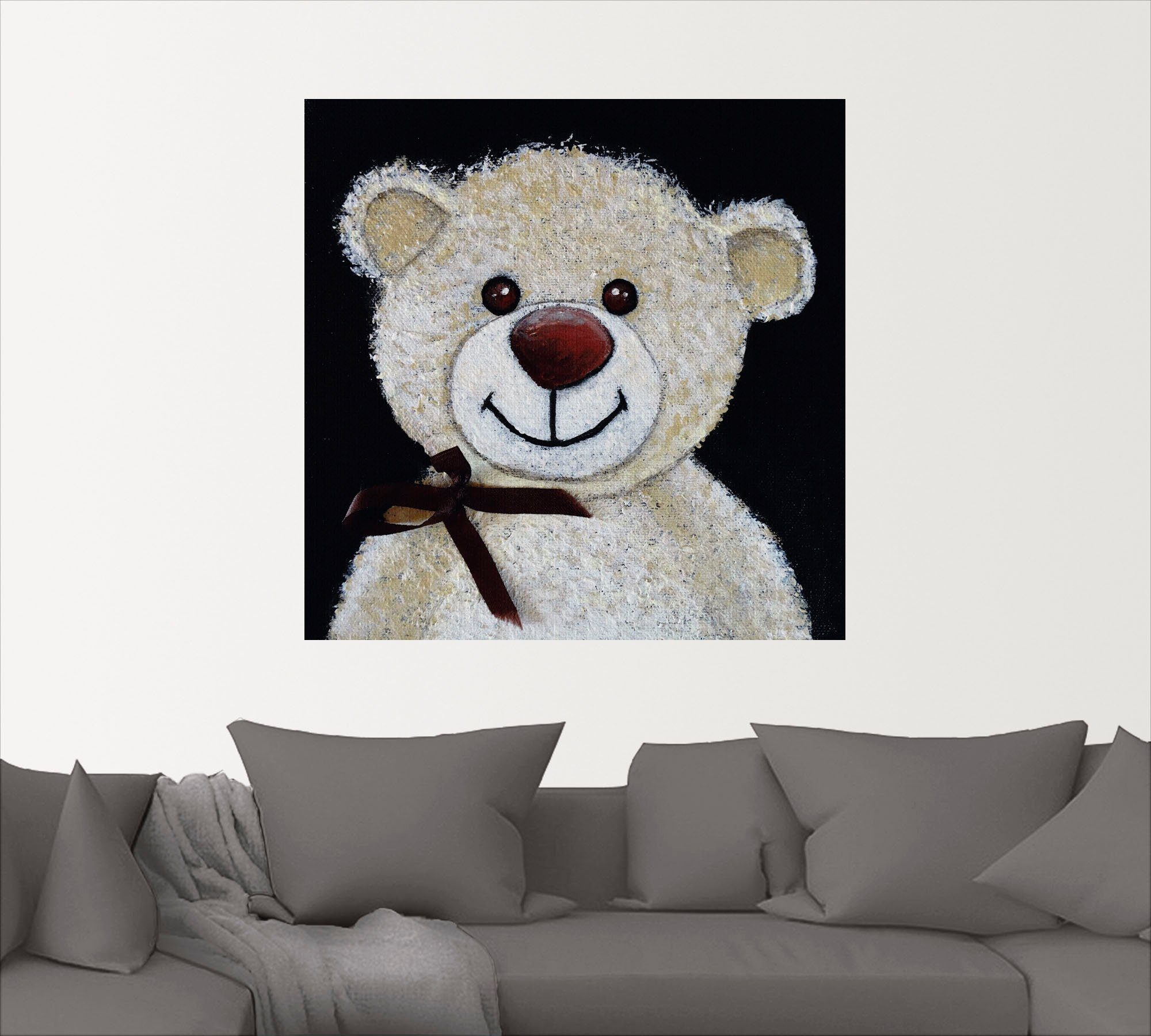 Poster Wandaufkleber (1 oder Leinwandbild, als Alubild, Wandbild Teddybär, Artland Spielzeuge versch. St), Größen in