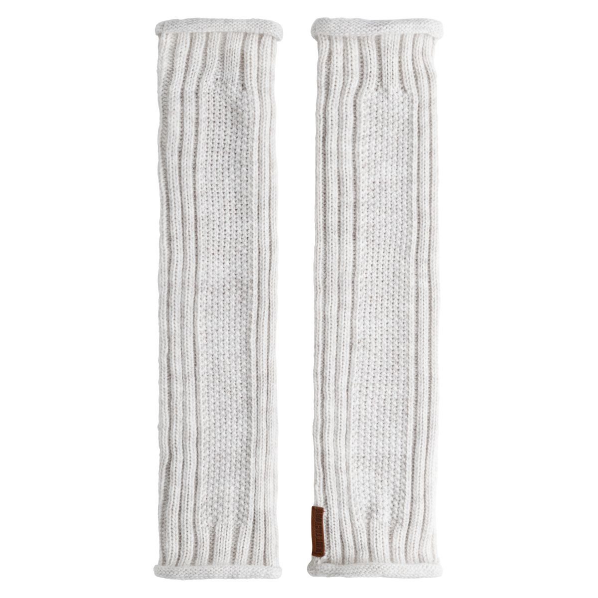 Knit Factory Strickhandschuhe Kick Stulpen Beige (1-St) Handschuh Handstulpen Перчатки ohne Finger